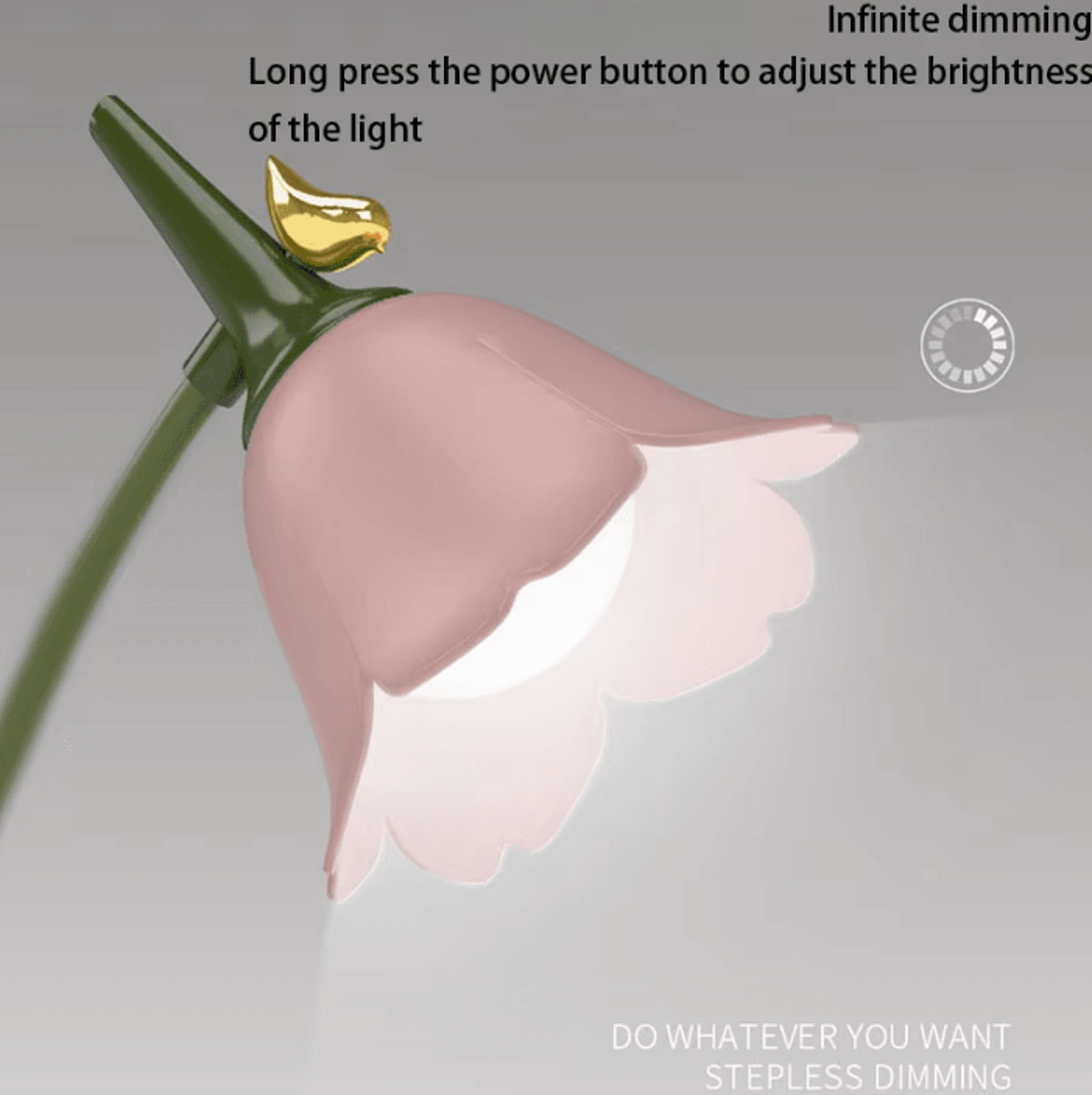 Flower LED Desk Lamp Touch Control Reading Light For Bedroom Study And Student Desk 2