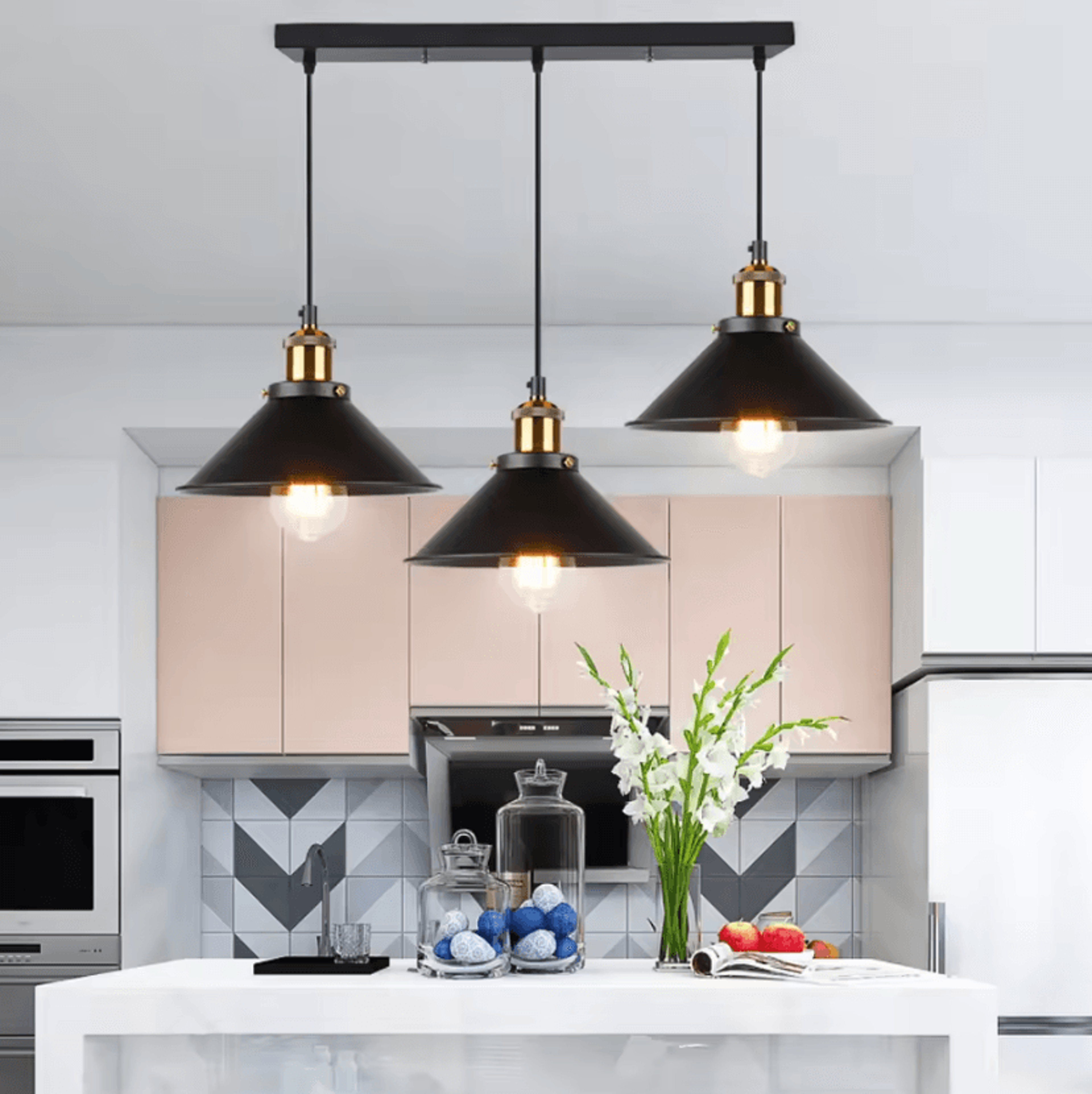 Vintage Industrial Pendant Light E27 Edison Hanging Chandelier For Loft And Living Room 0