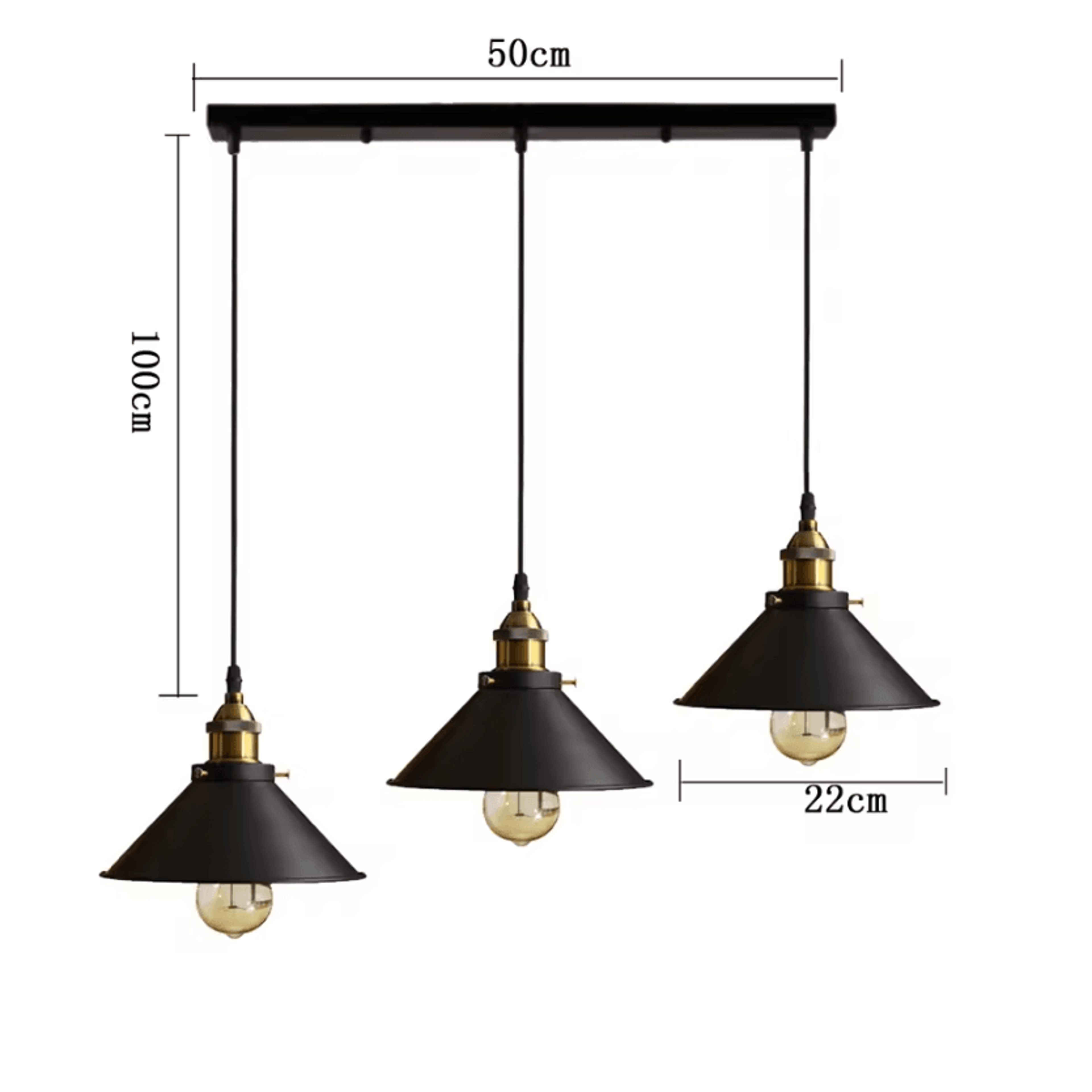 Vintage Industrial Pendant Light E27 Edison Hanging Chandelier For Loft And Living Room 6