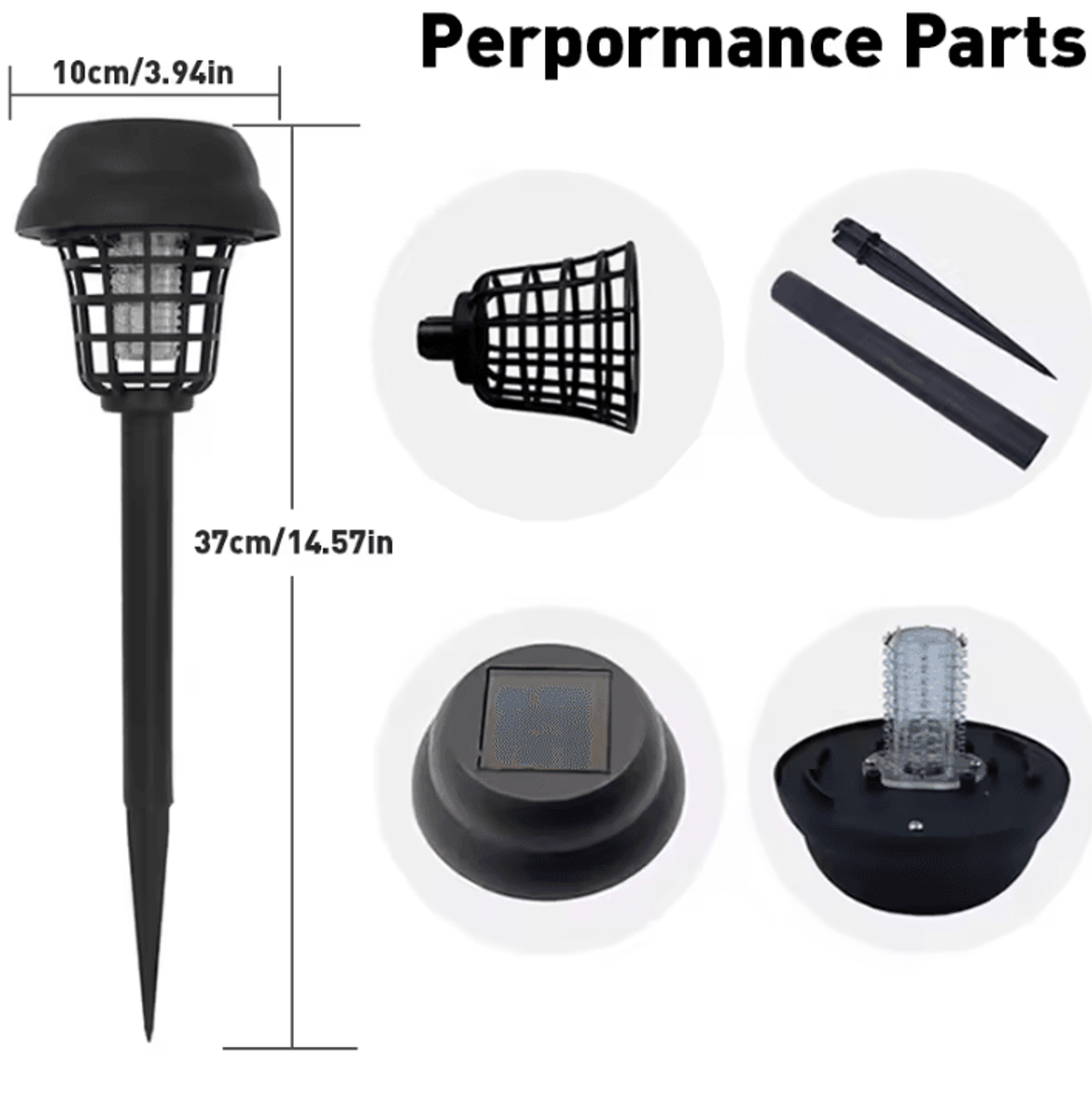 Solar Outdoor Mosquito Zapper Lamp 24PCS Waterproof Bug Killer Light For Garden And Patio 3
