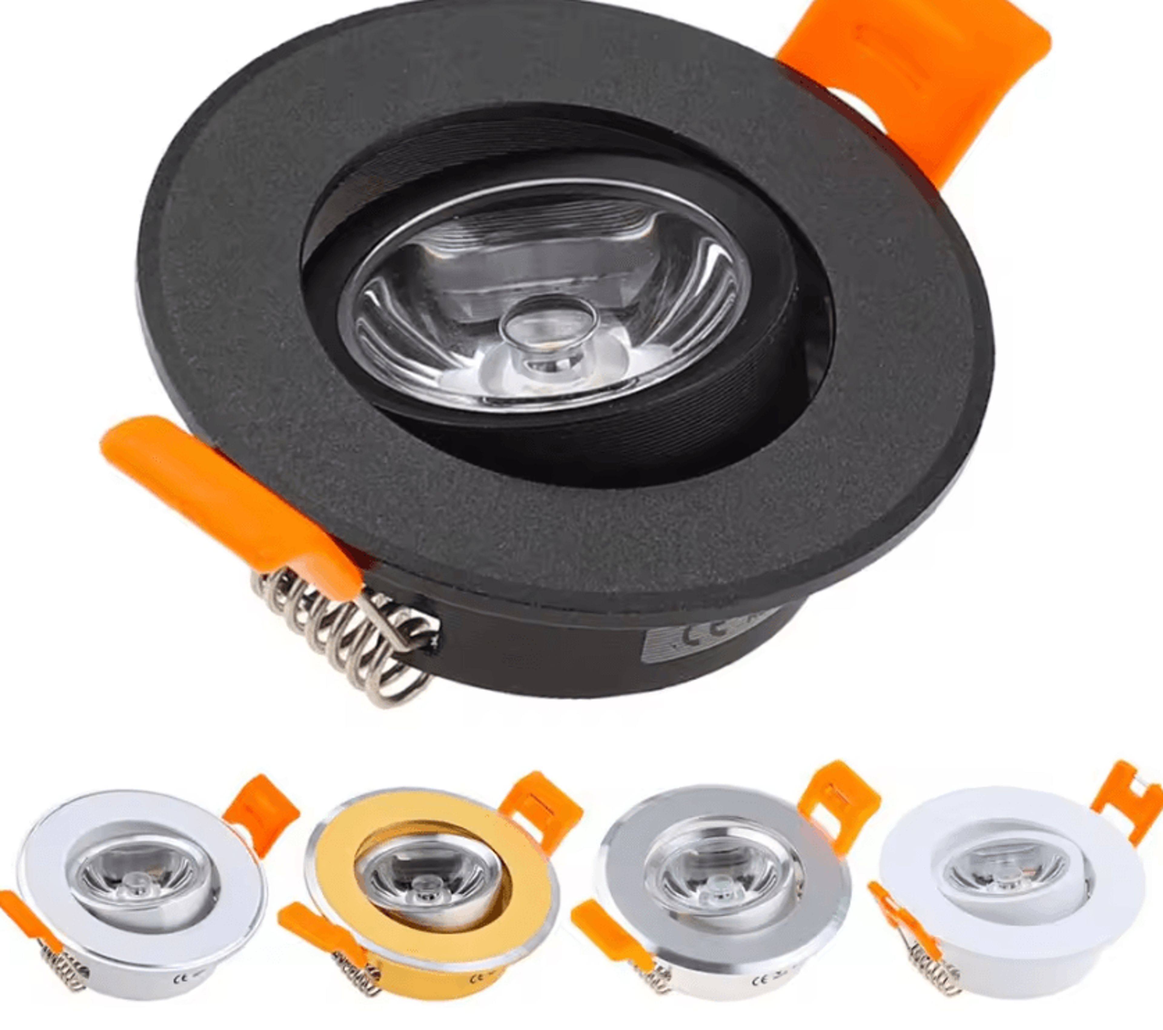 JOYINLED 3W Dimmable LED Recessed Downlight Aluminum Round Ceiling Spotlight 50mm Cutout 0