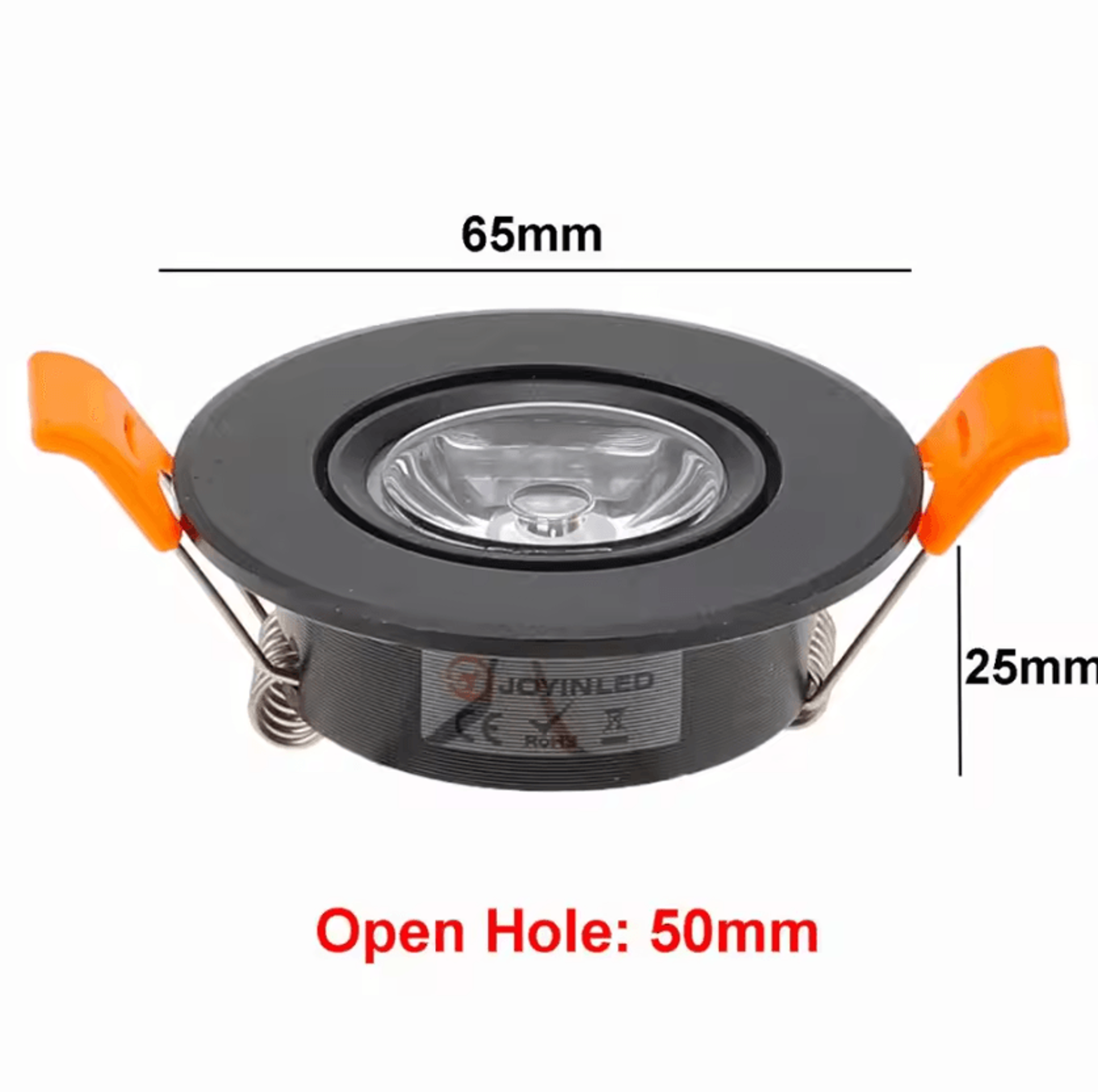JOYINLED 3W Dimmable LED Recessed Downlight Aluminum Round Ceiling Spotlight 50mm Cutout 1