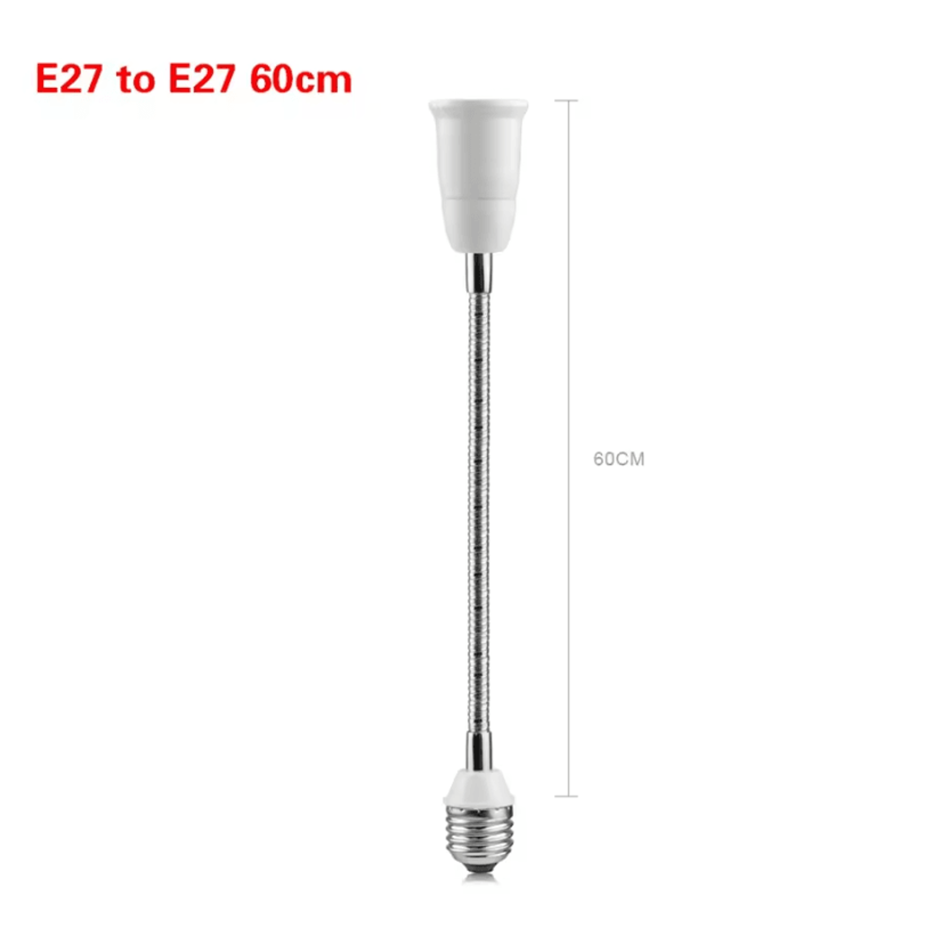 E27 Flexible Extension Adapter Black Adjustable LED Bulb Socket Holder For Home Lighting 5