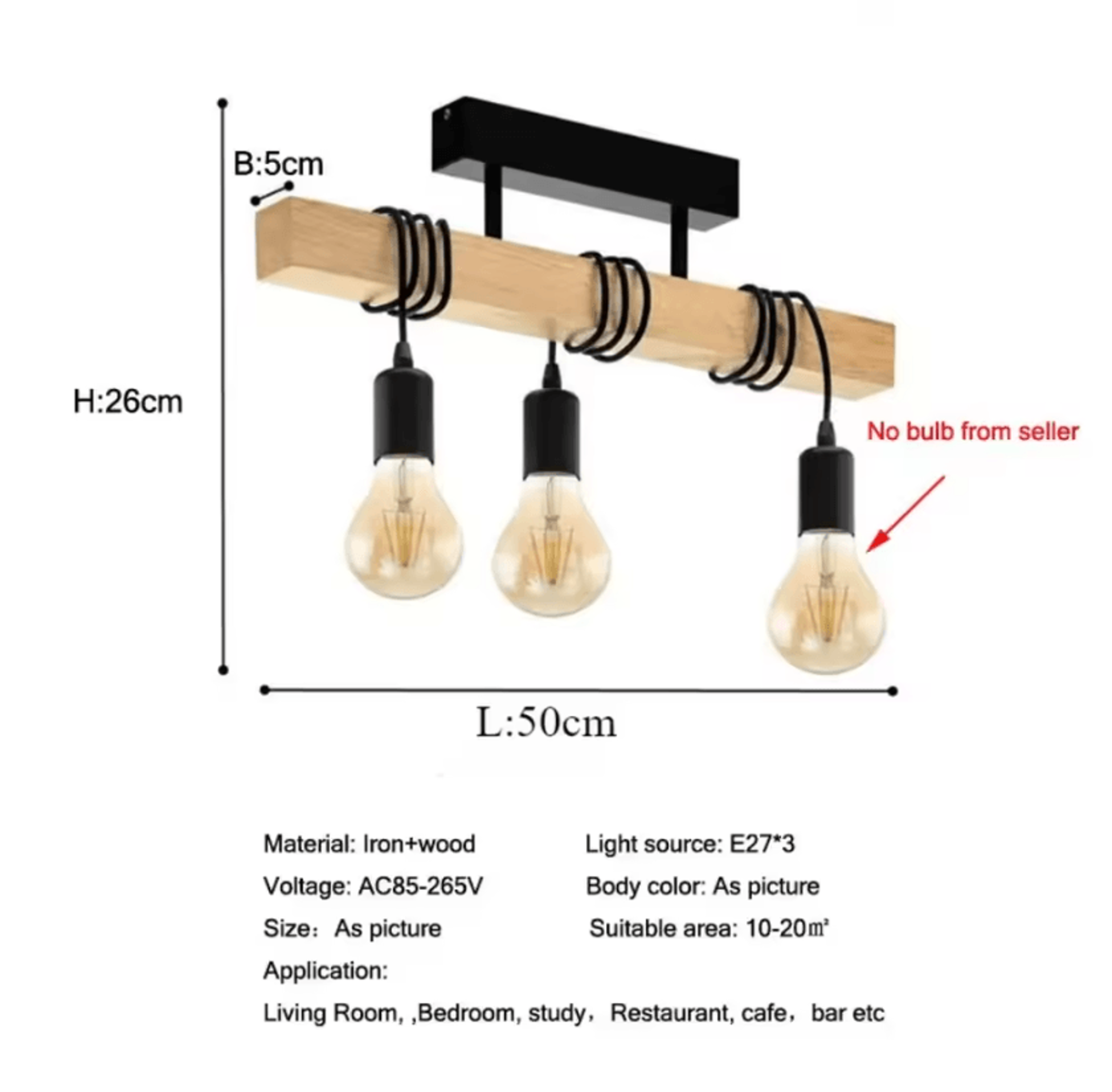 Retro Wooden Art Chandelier Creative Winding Ceiling Light For Living Room Dining Room And Bedroom 2