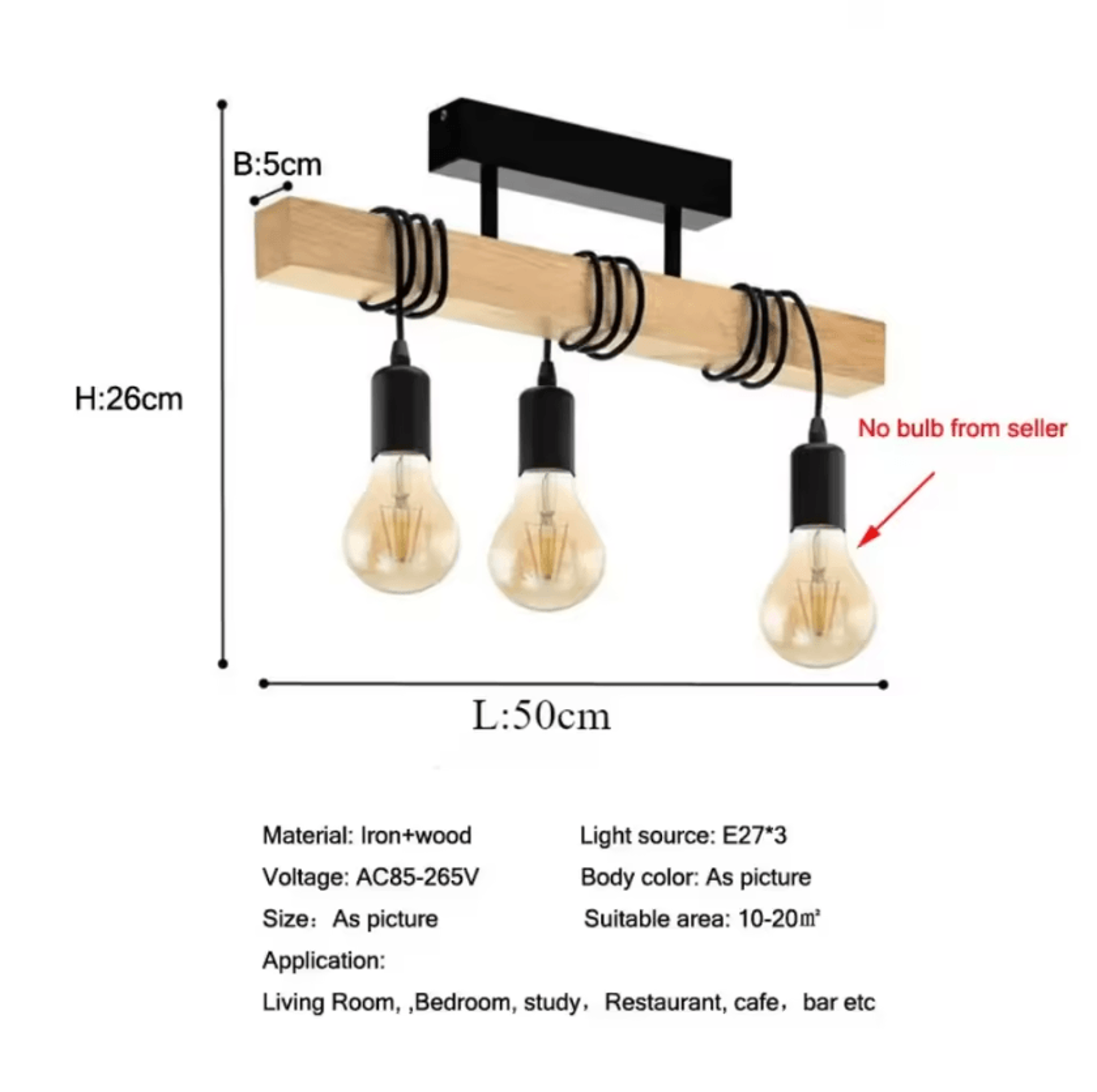 Retro Wooden Art Chandelier Creative Winding Ceiling Light For Living Room Dining Room And Bedroom 5