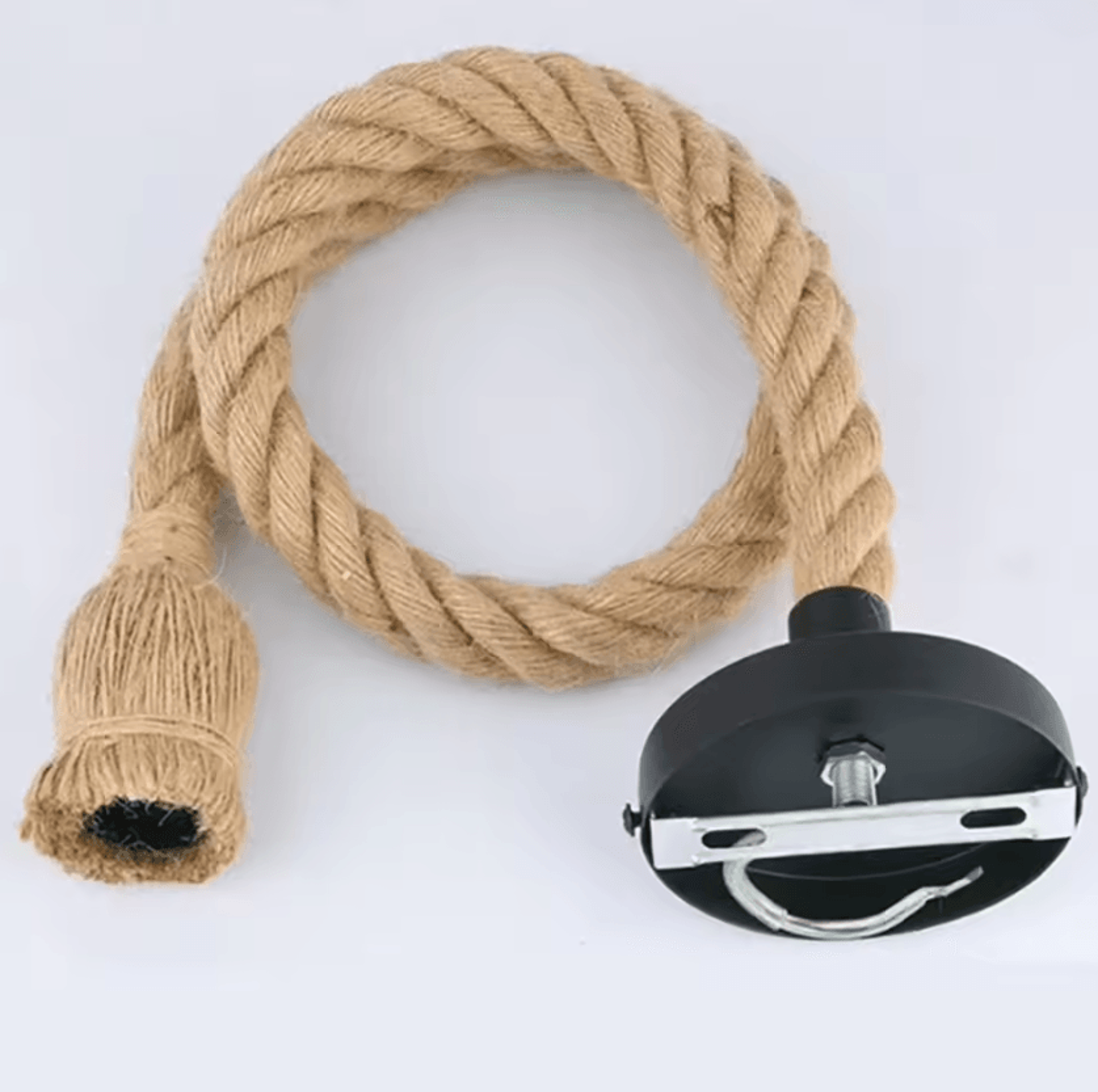 JOYINLED Vintage Hemp Rope Pendant Light E26 E27 Rustic Hanging Lamp For Dining Room Restaurant And 2