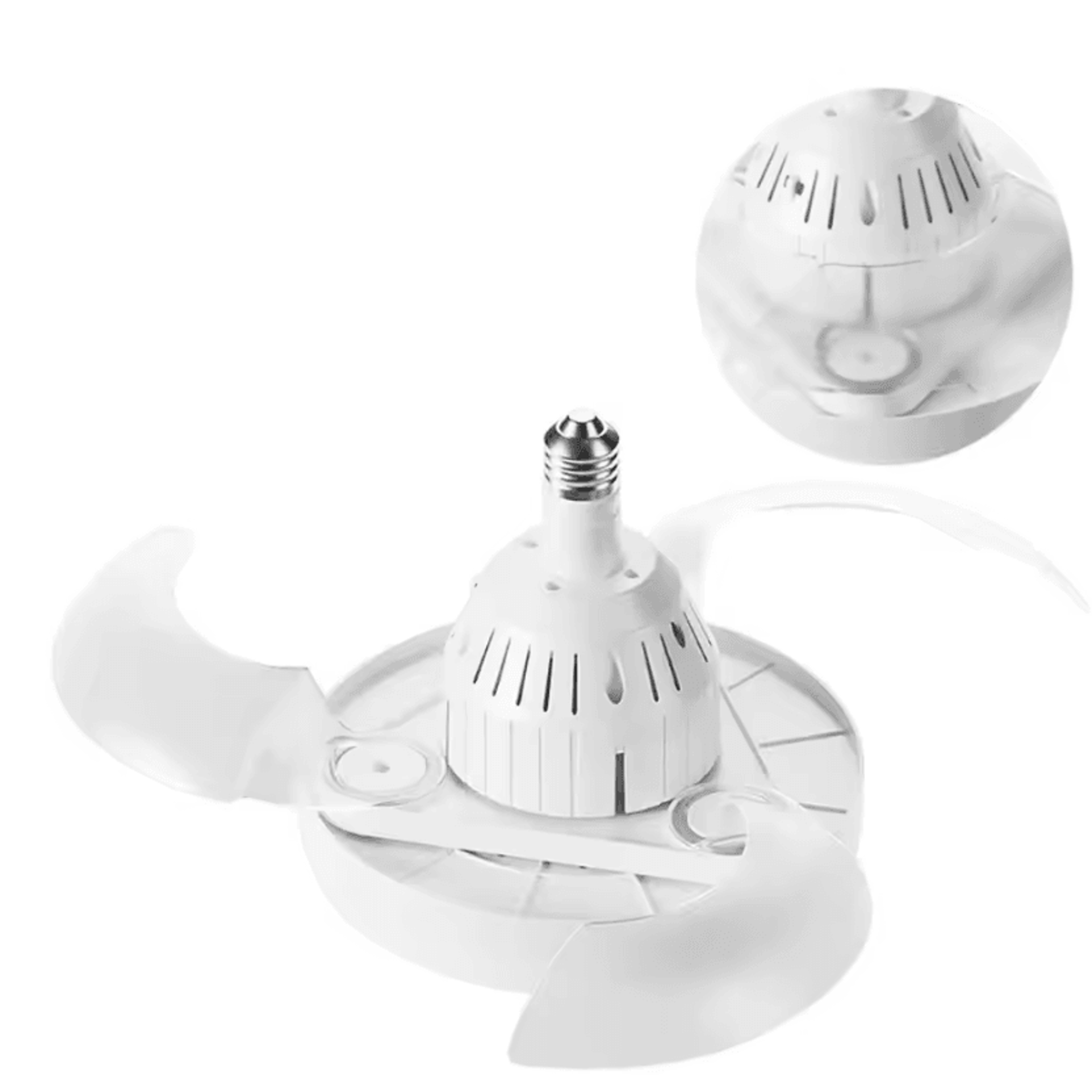 JOYINLED Retractable Ceiling Fan Light With Remote Control 3 Speeds Dimmable LED White 4