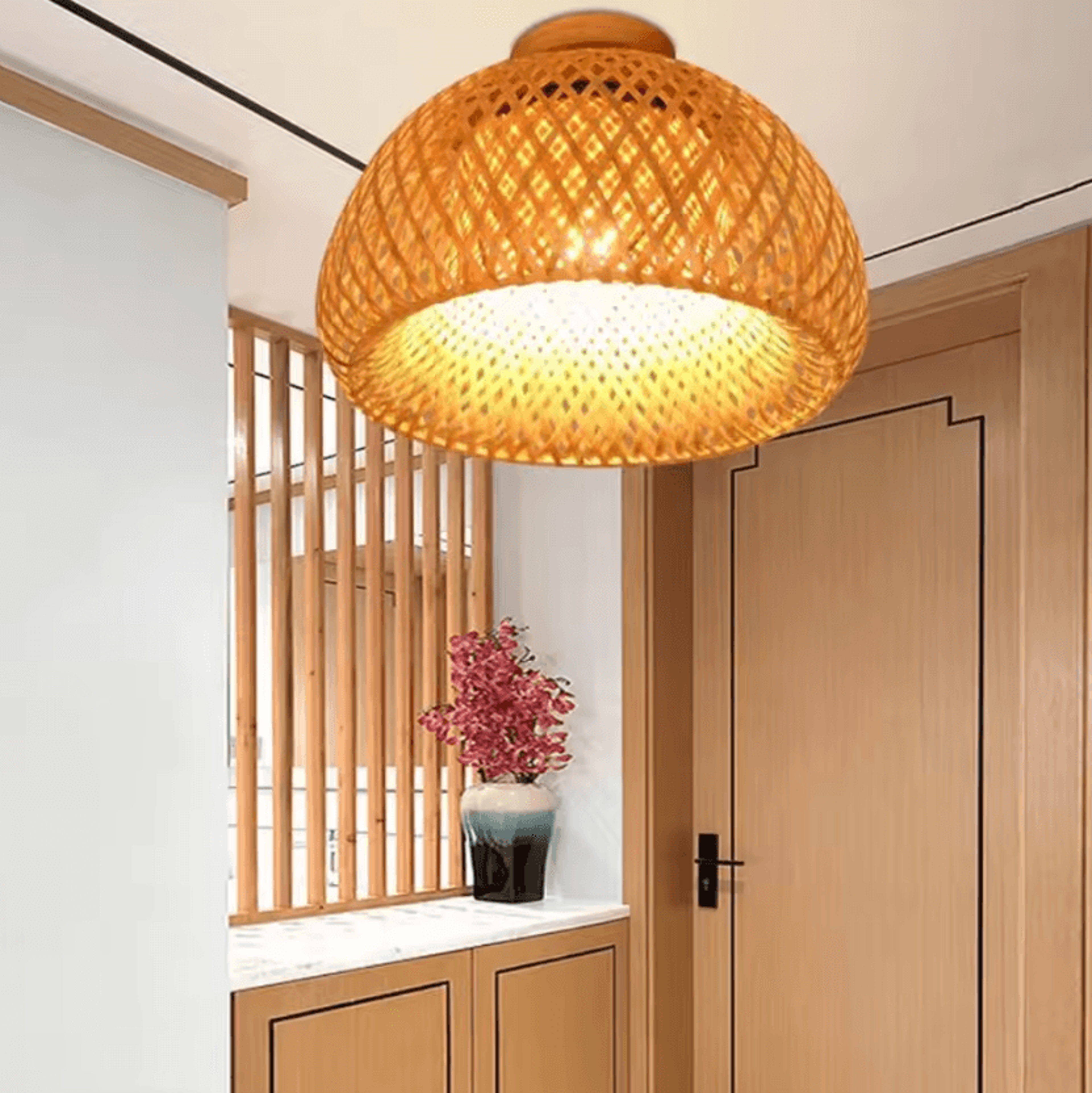 Modern Chinese Bamboo Chandelier Decorative Lantern Pendant Light For Bedroom Restaurant And Balcon 2