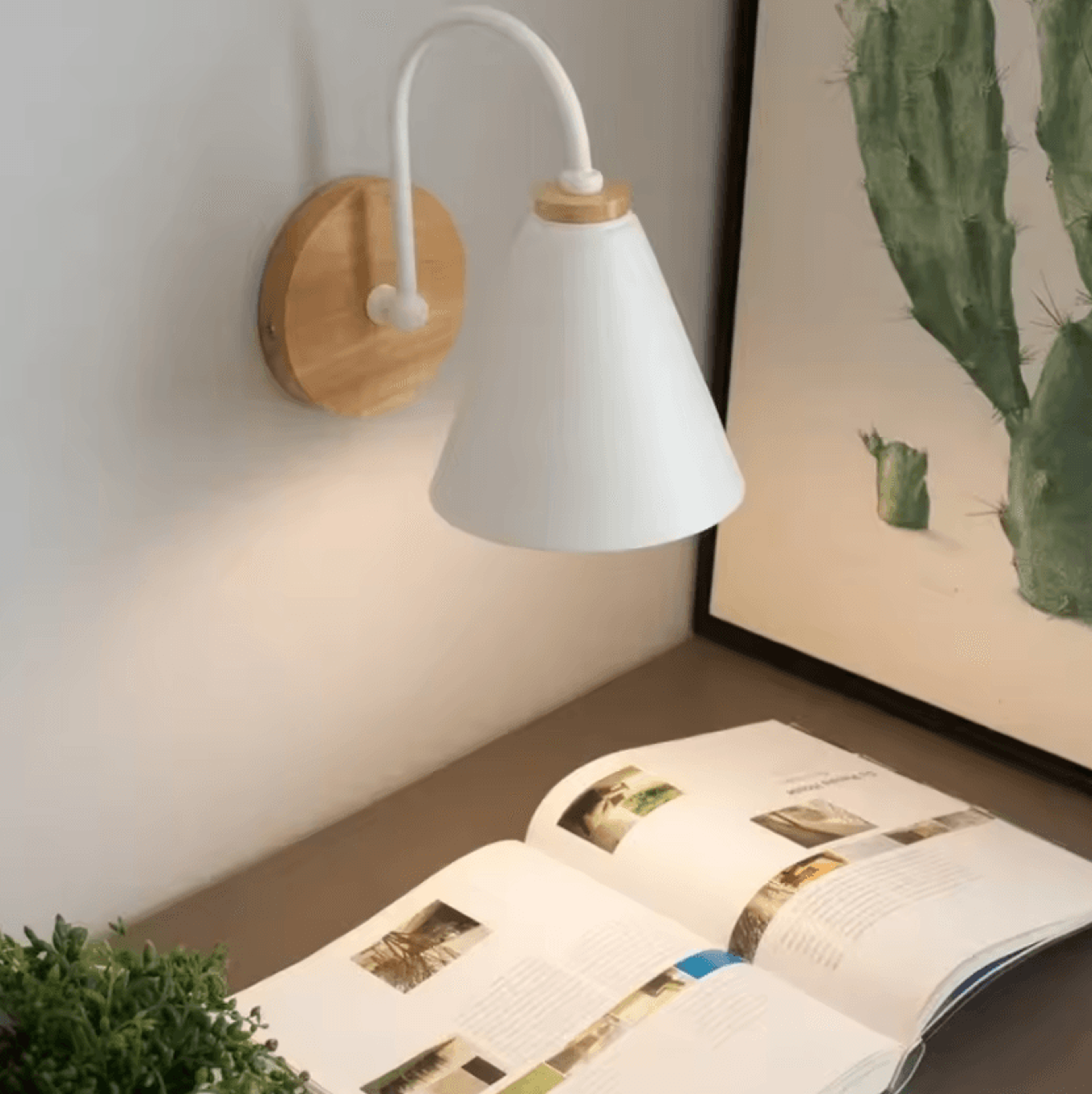 Nordic Curved Wall Lamp Modern Black White Bedside Sconce For Bedroom Hallway And Living Room 1