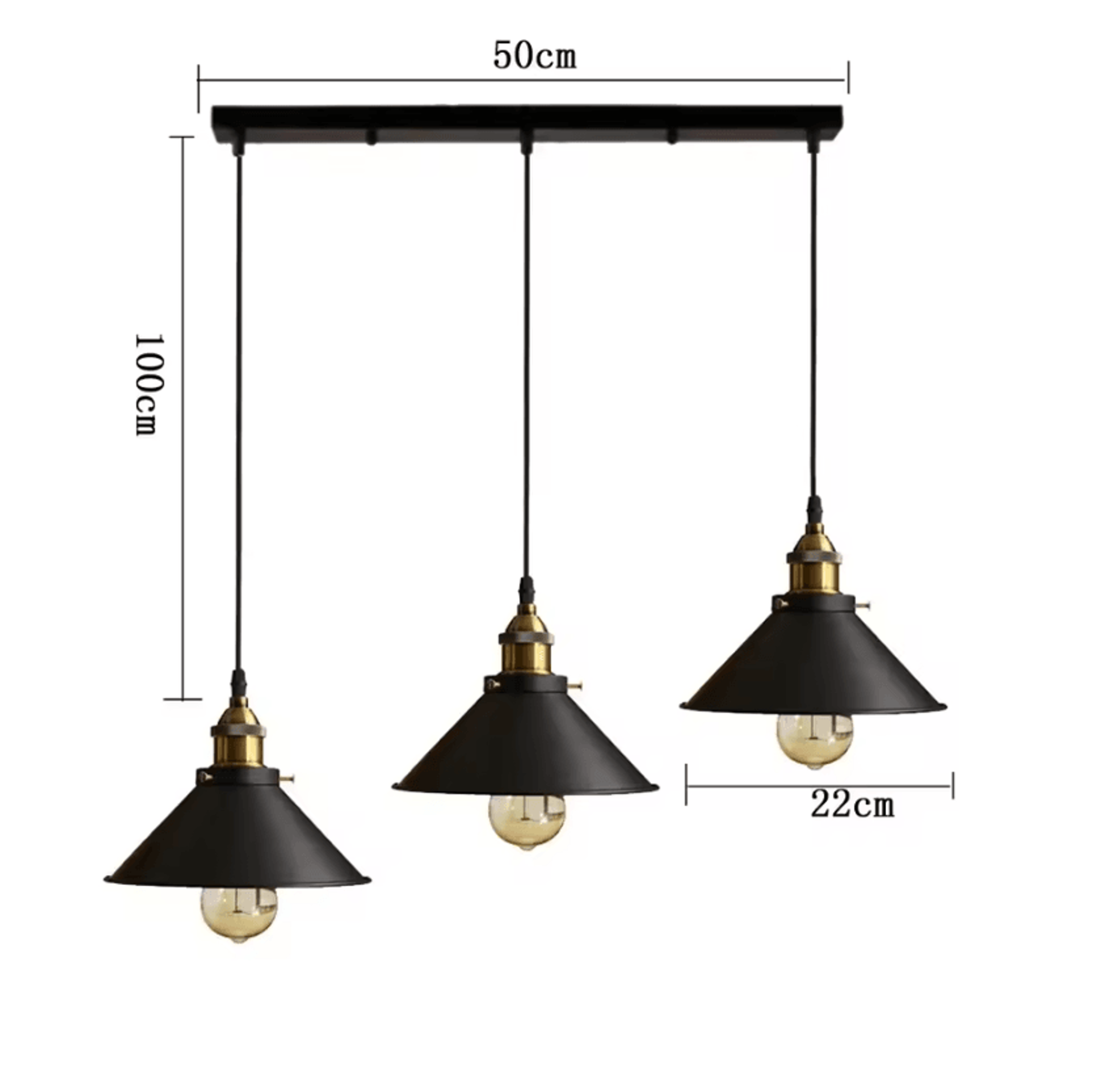 Vintage Loft E27 Pendant Light Retro Industrial Edison Hanging Chandelier For Living Room 6