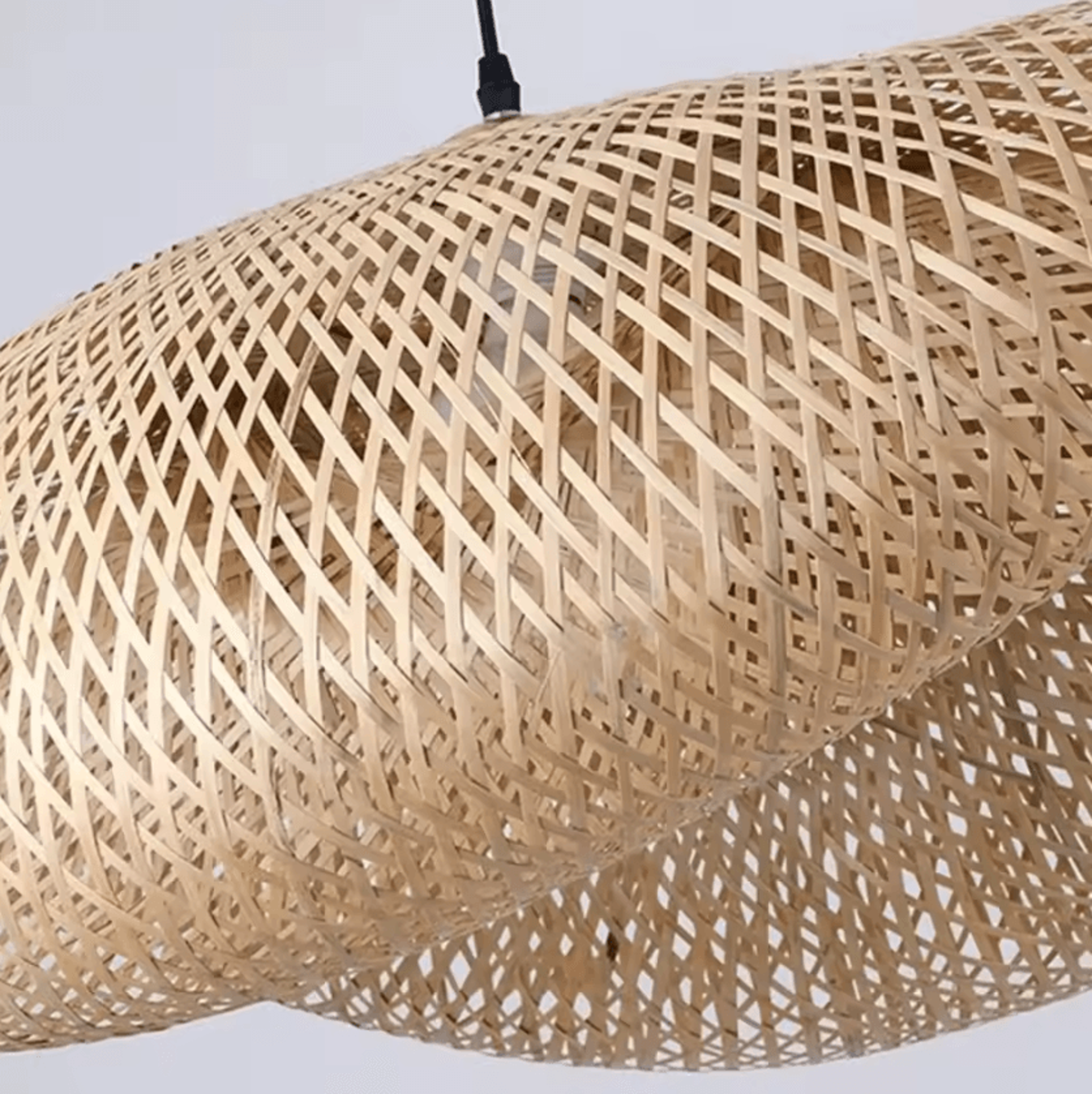 Vintage Handwoven Rattan Pendant Chandelier Chinese Style Hanging Ceiling Light For Bedroom And Res 4