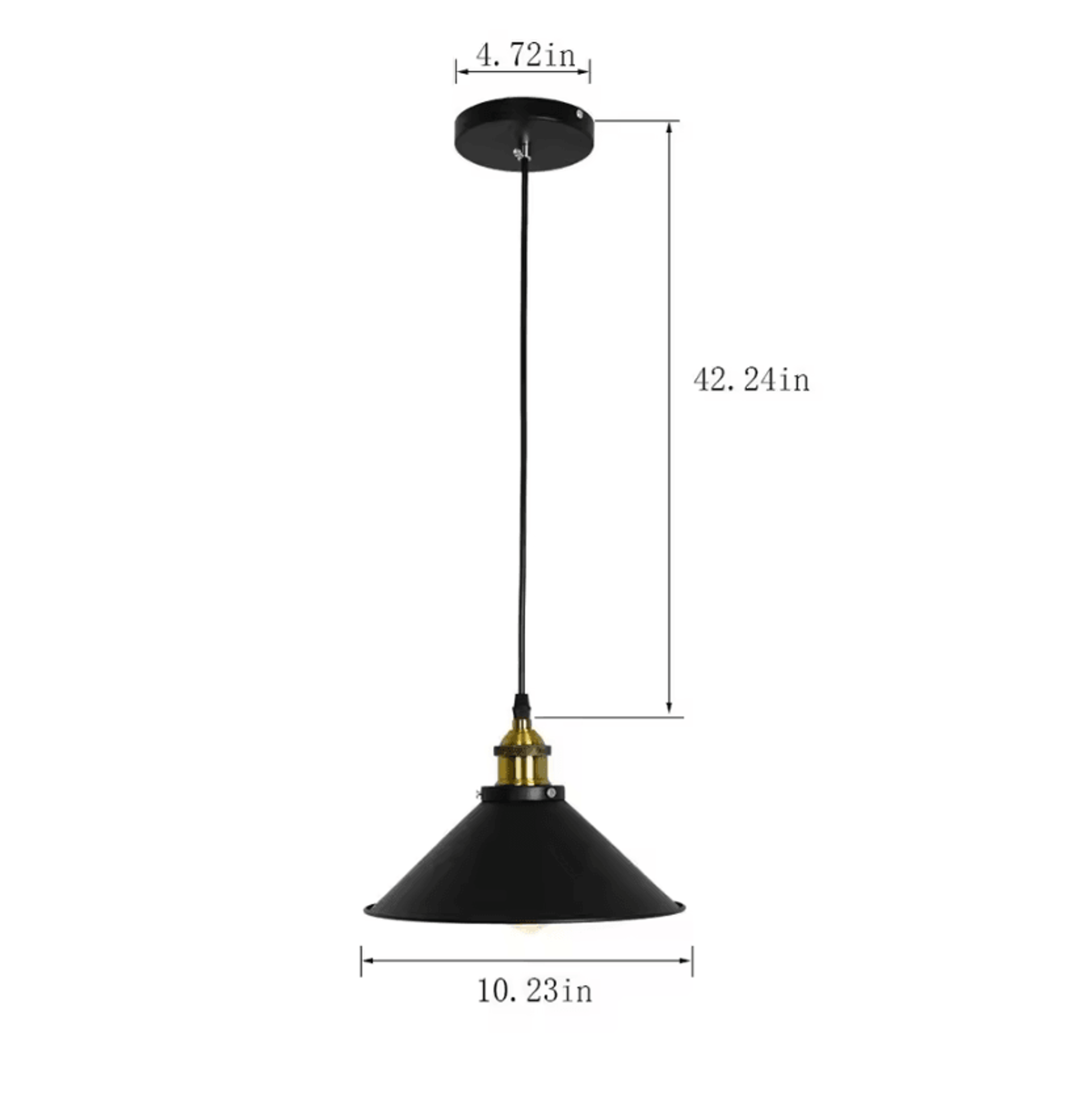 Black Vintage Industrial Pendant Light E27 Edison Hanging Chandelier For Loft And Living Room 0