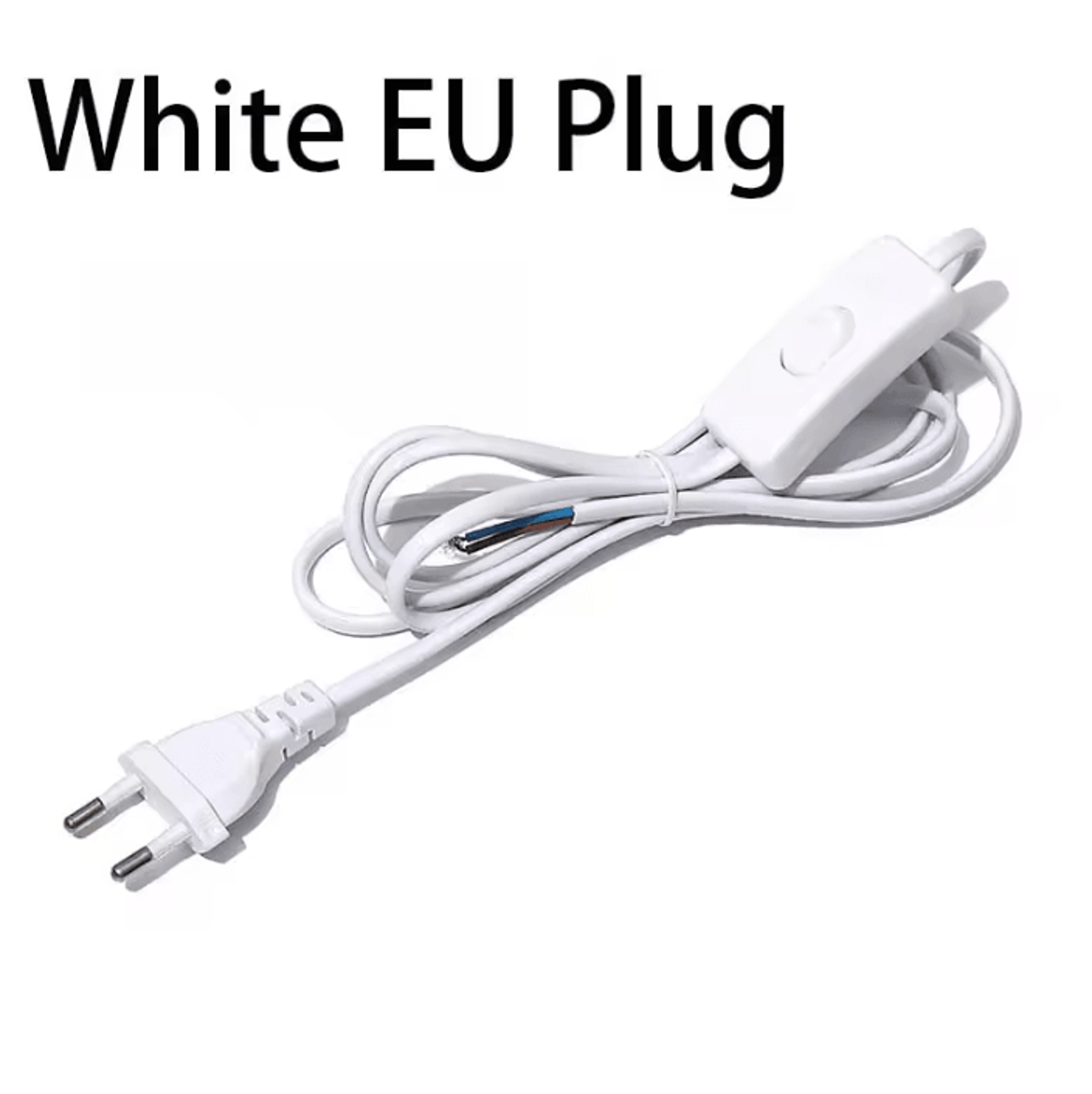 10PCS EU US Plug Lamp Power Cord With On Off Switch Black White Copper Wire Lighting Cable 5
