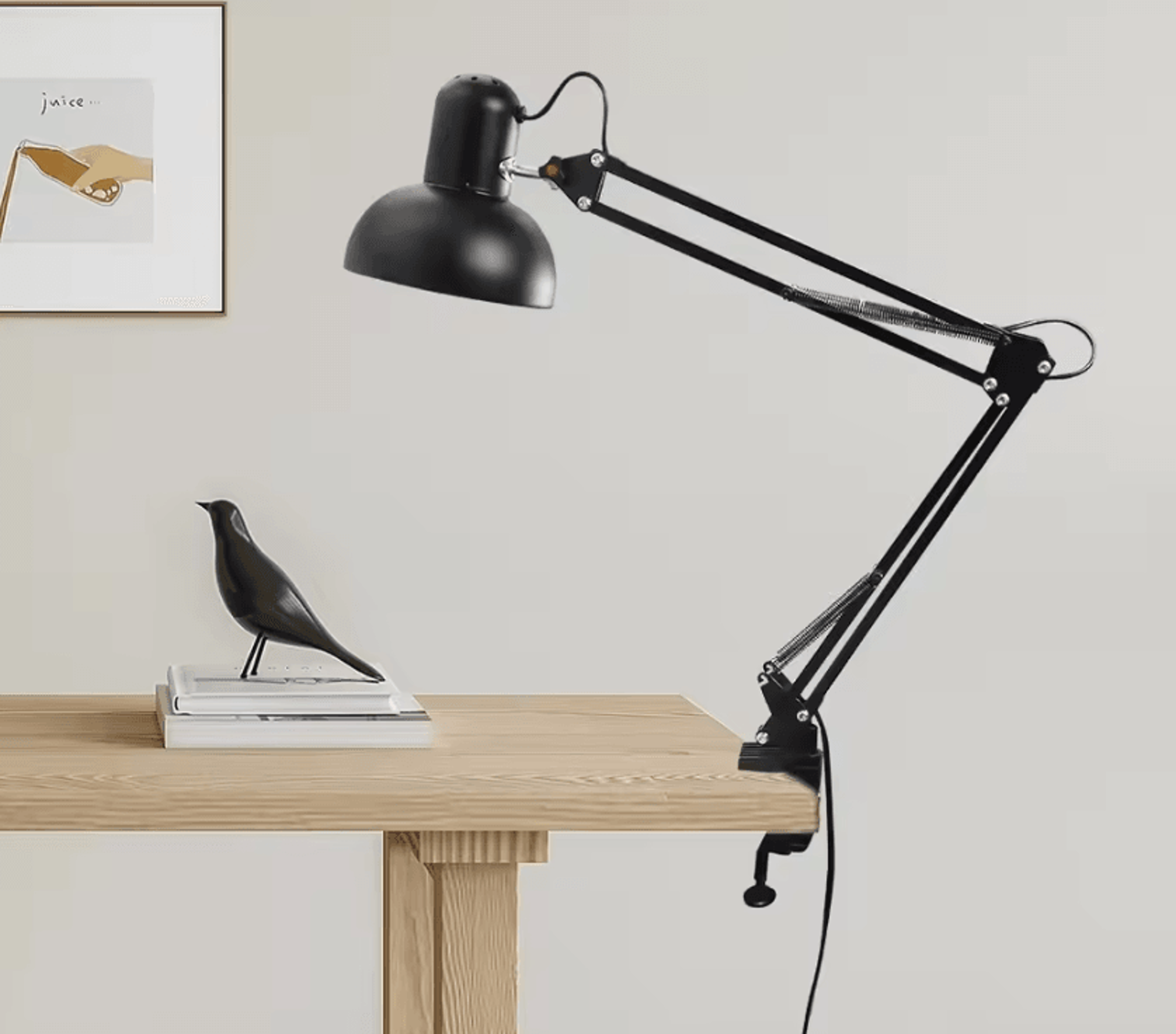Foldable Telescopic Clip On Reading Lamp Eye Comfort Desk Light For Bedroom Office And Study 0