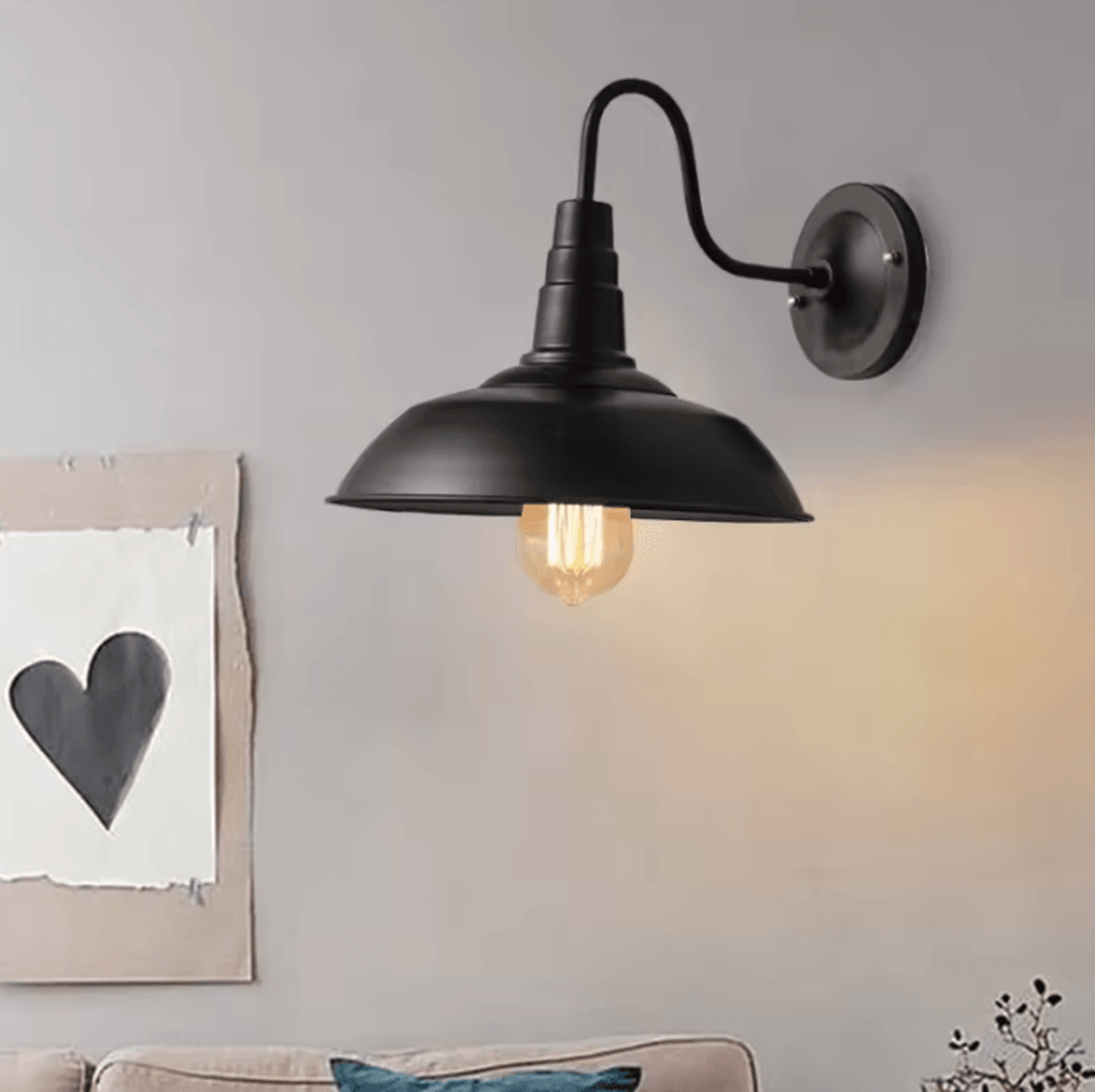 Vintage Outdoor Barn Wall Lamp Retro Industrial Wall Sconce For Garage Hallway And Corridor 0
