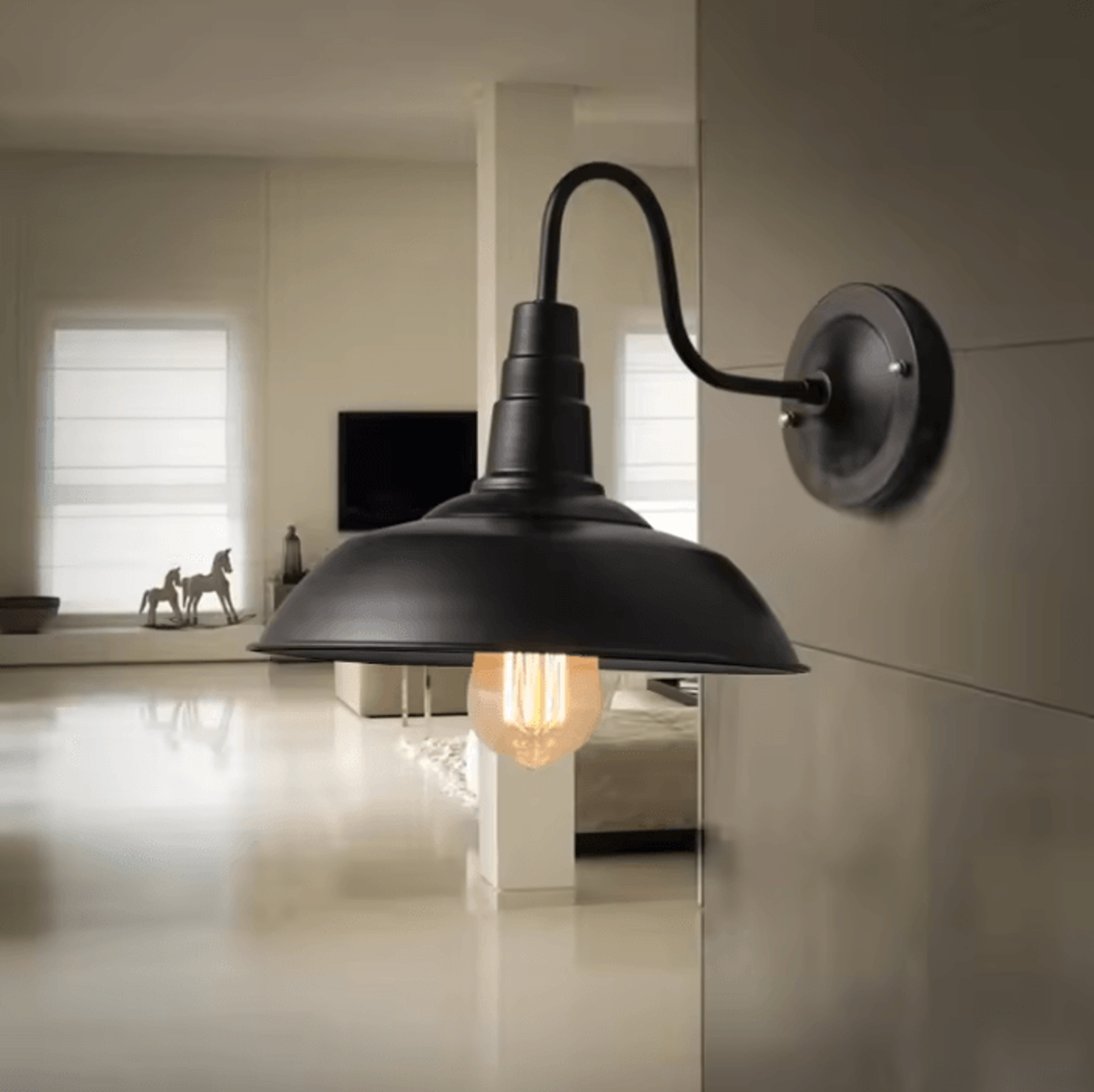 Vintage Outdoor Barn Wall Lamp Retro Industrial Wall Sconce For Garage Hallway And Corridor 1