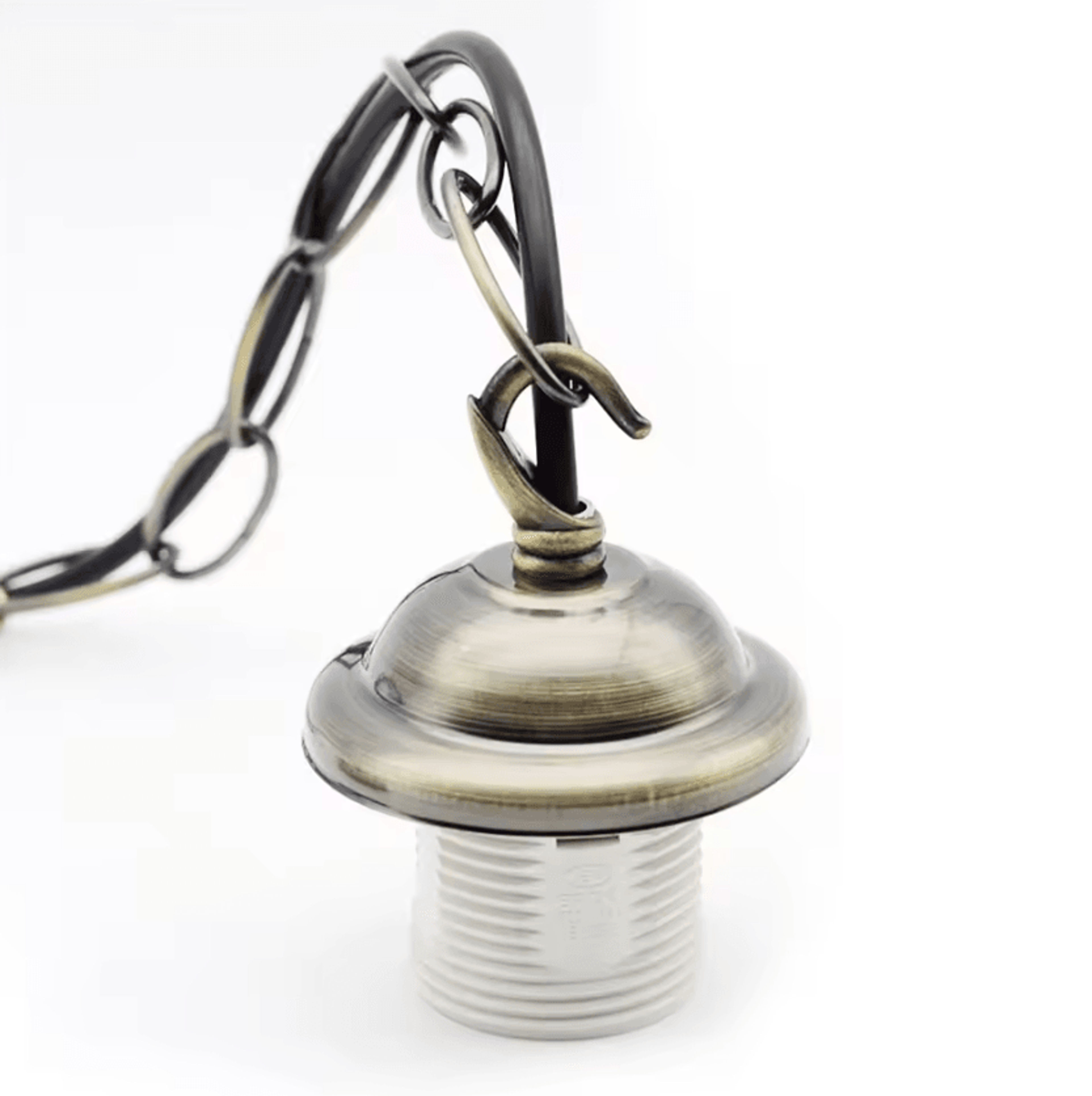 JOYINLED Vintage E27 Chain Pendant Lamp Holder With Ceiling Rose Retro Hanging Light Socket Kit 2
