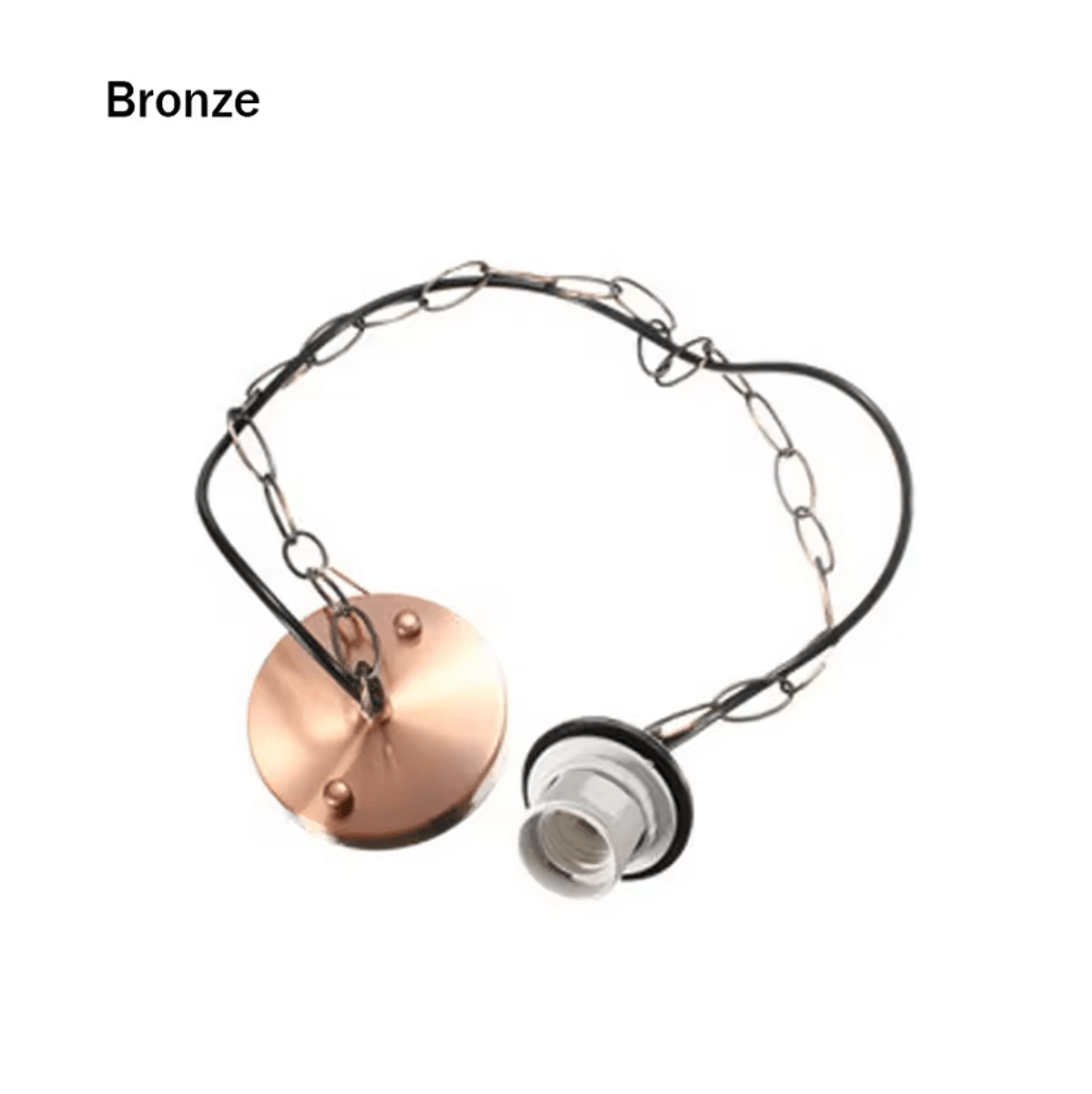 JOYINLED Vintage E27 Chain Pendant Lamp Holder With Ceiling Rose Retro Hanging Light Socket Kit 5