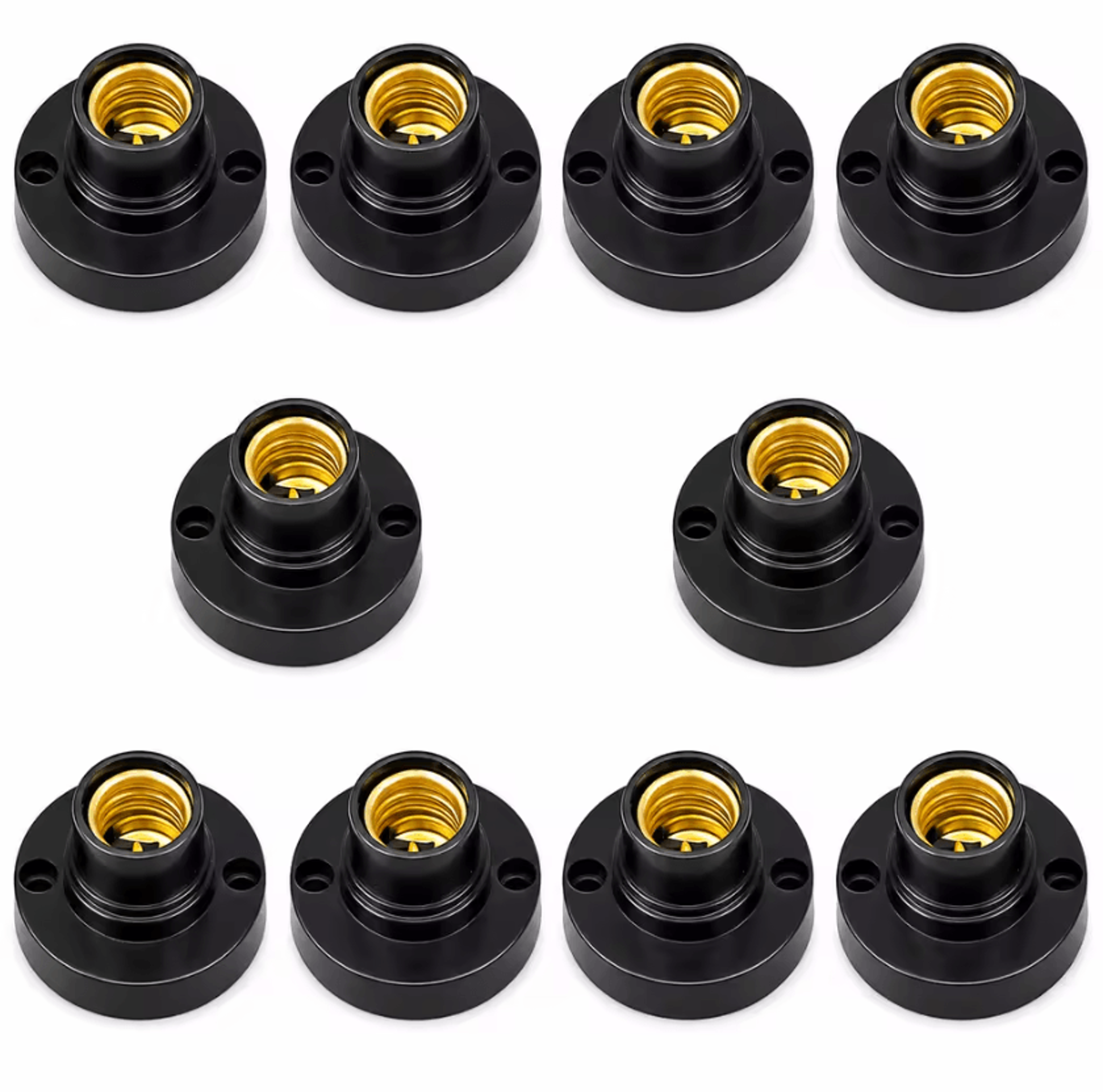 E14 Plastic Light Bulb Screw Socket Holder 1020PCS Round Lamp Base Fitting For Lighting Repairs 5