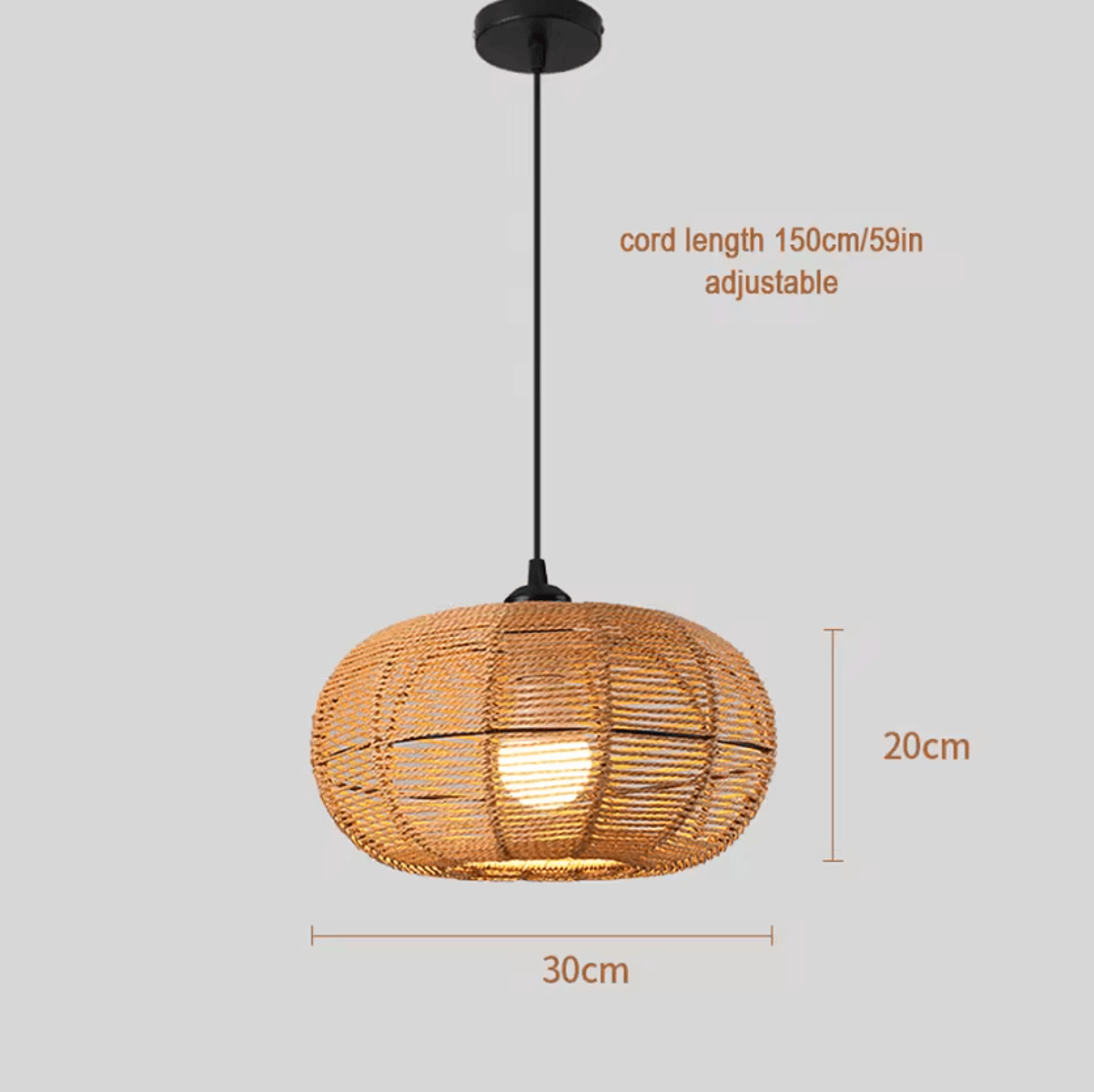 Vintage Zen Rattan Pendant Chandelier E27 Hanging Ceiling Light For Bedroom Living Room And Home De 5