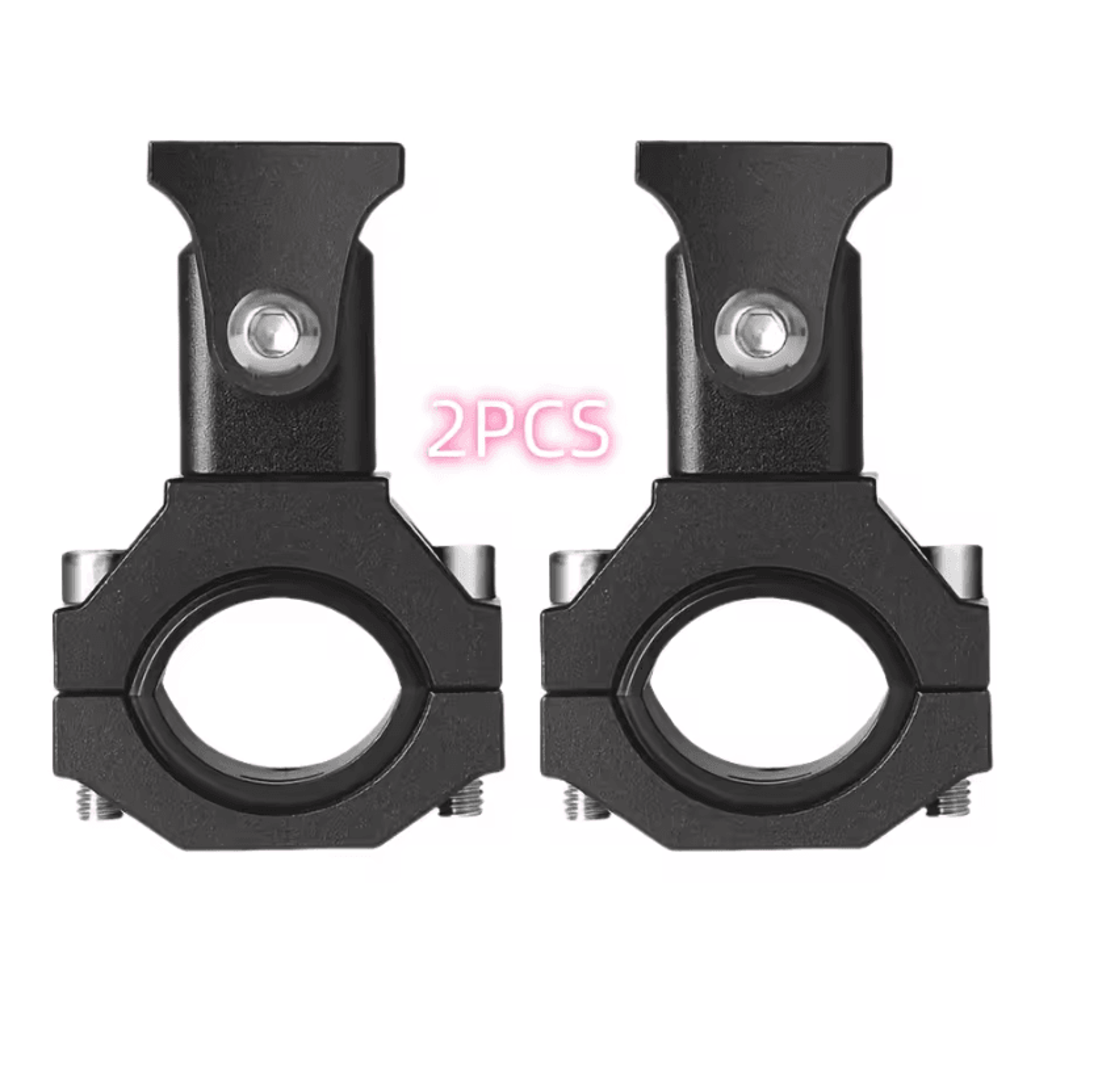 2PCS Adjustable Motorcycle LED Light Mounting Brackets Universal Bumper Clamp Holders For Auxiliary 5