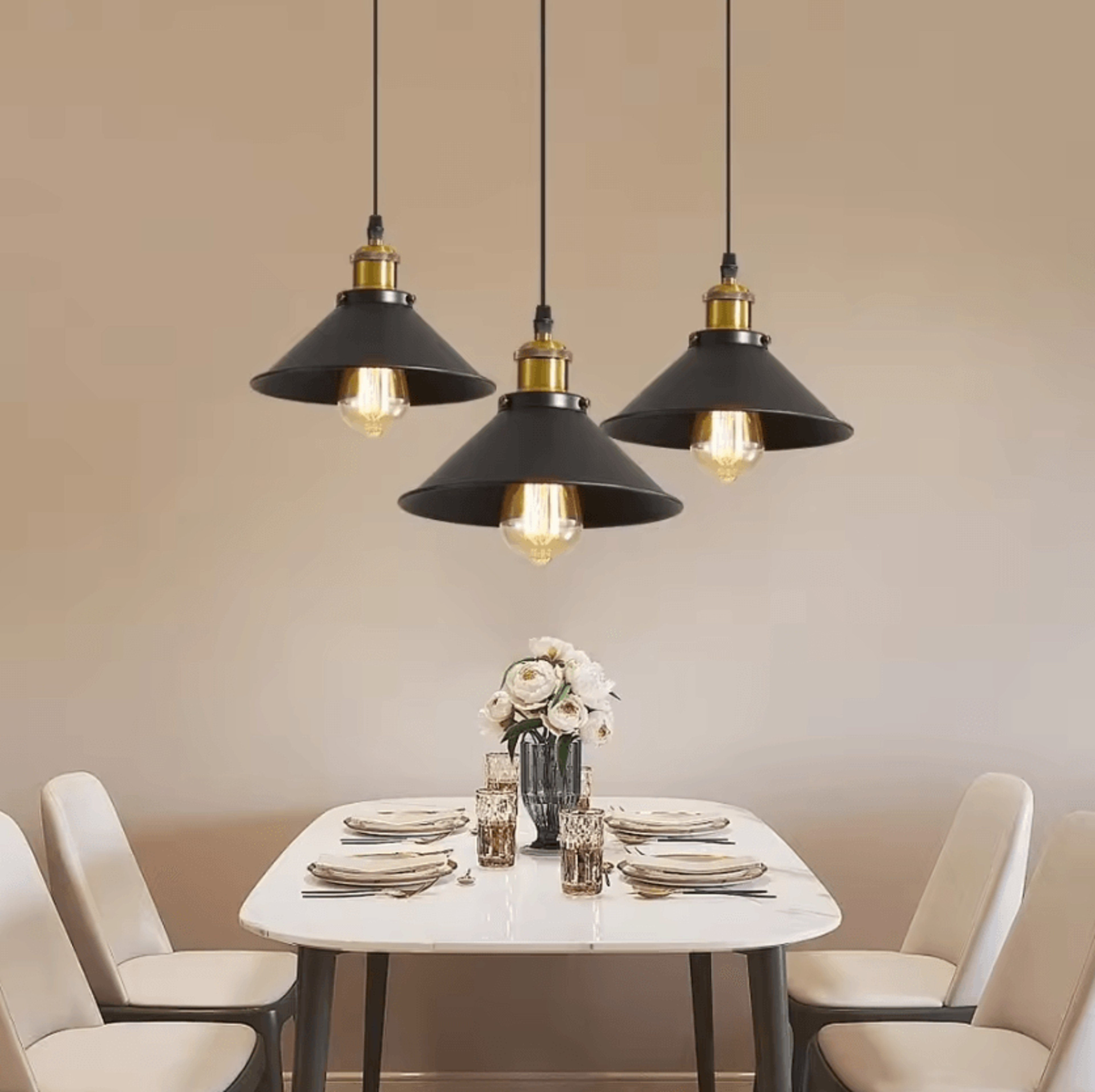 JOYINLED Vintage Industrial E27 Pendant Light Retro Loft Hanging Ceiling Lamp For Kitchen And Bedro 2