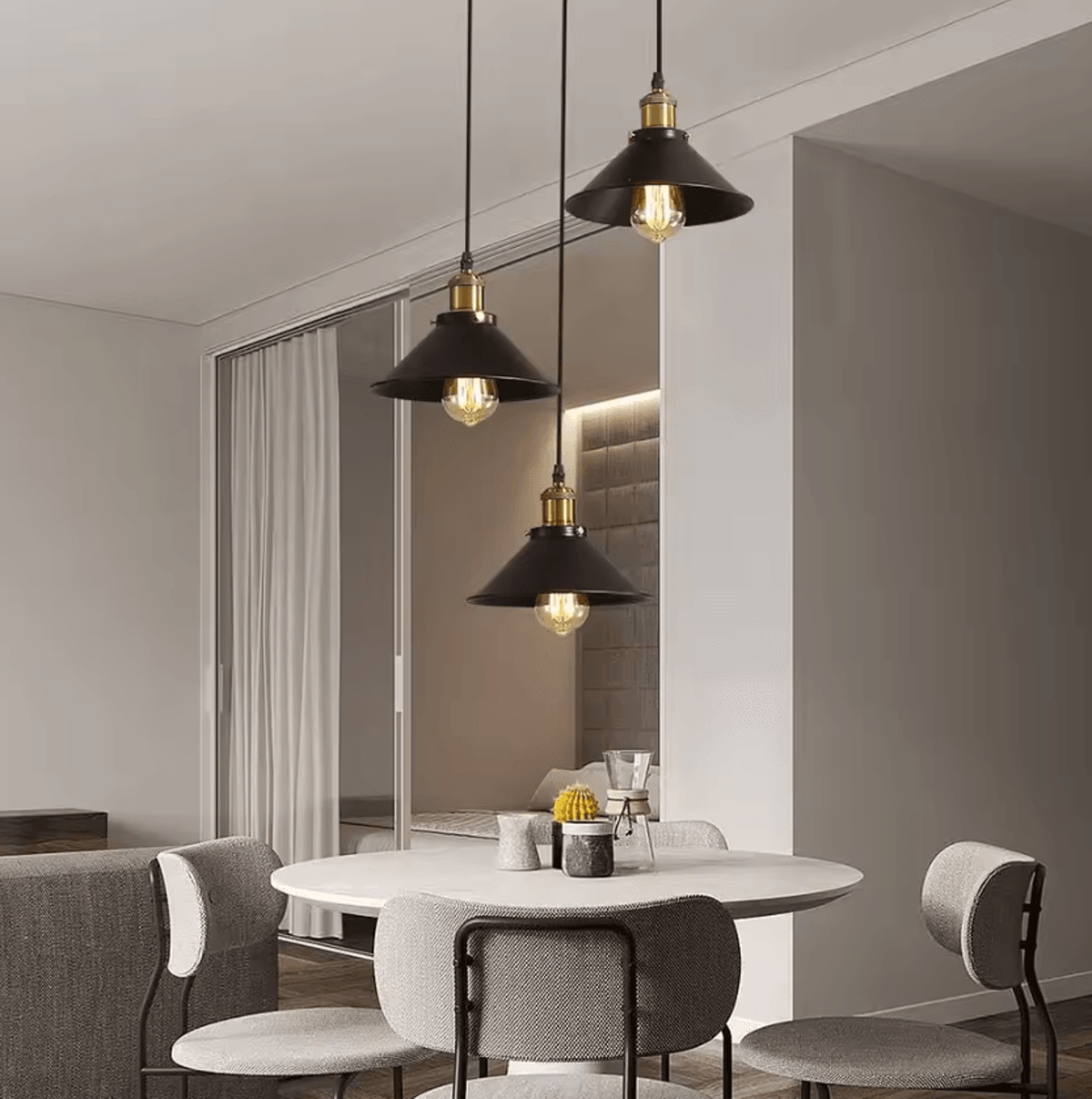 JOYINLED Vintage Industrial E27 Pendant Light Retro Loft Hanging Ceiling Lamp For Kitchen And Bedro 1