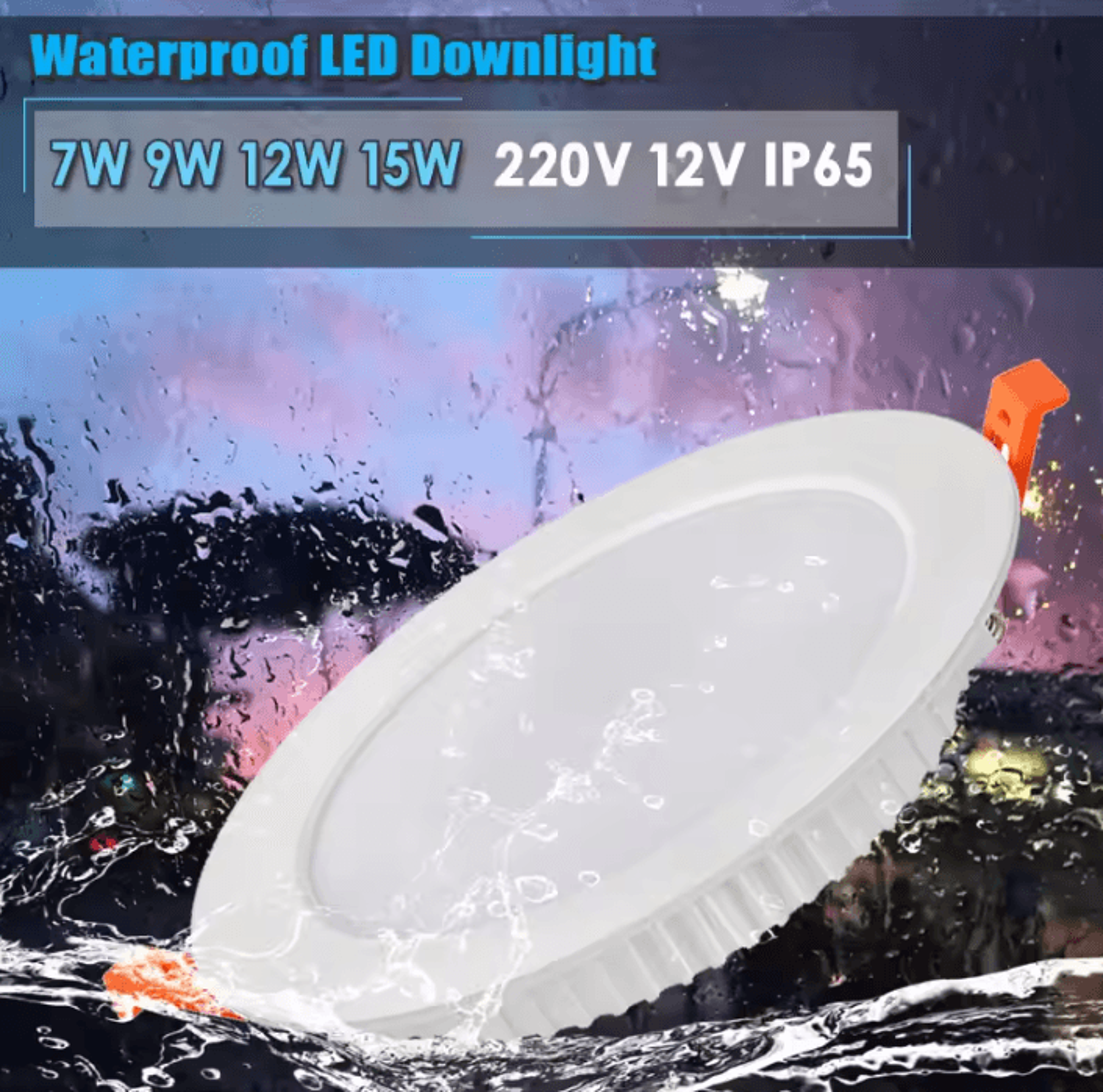 IP65 Waterproof LED Recessed Downlight 7W 9W 12W 15W Ceiling Spotlight For Bathroom Kitchen And Eav 0