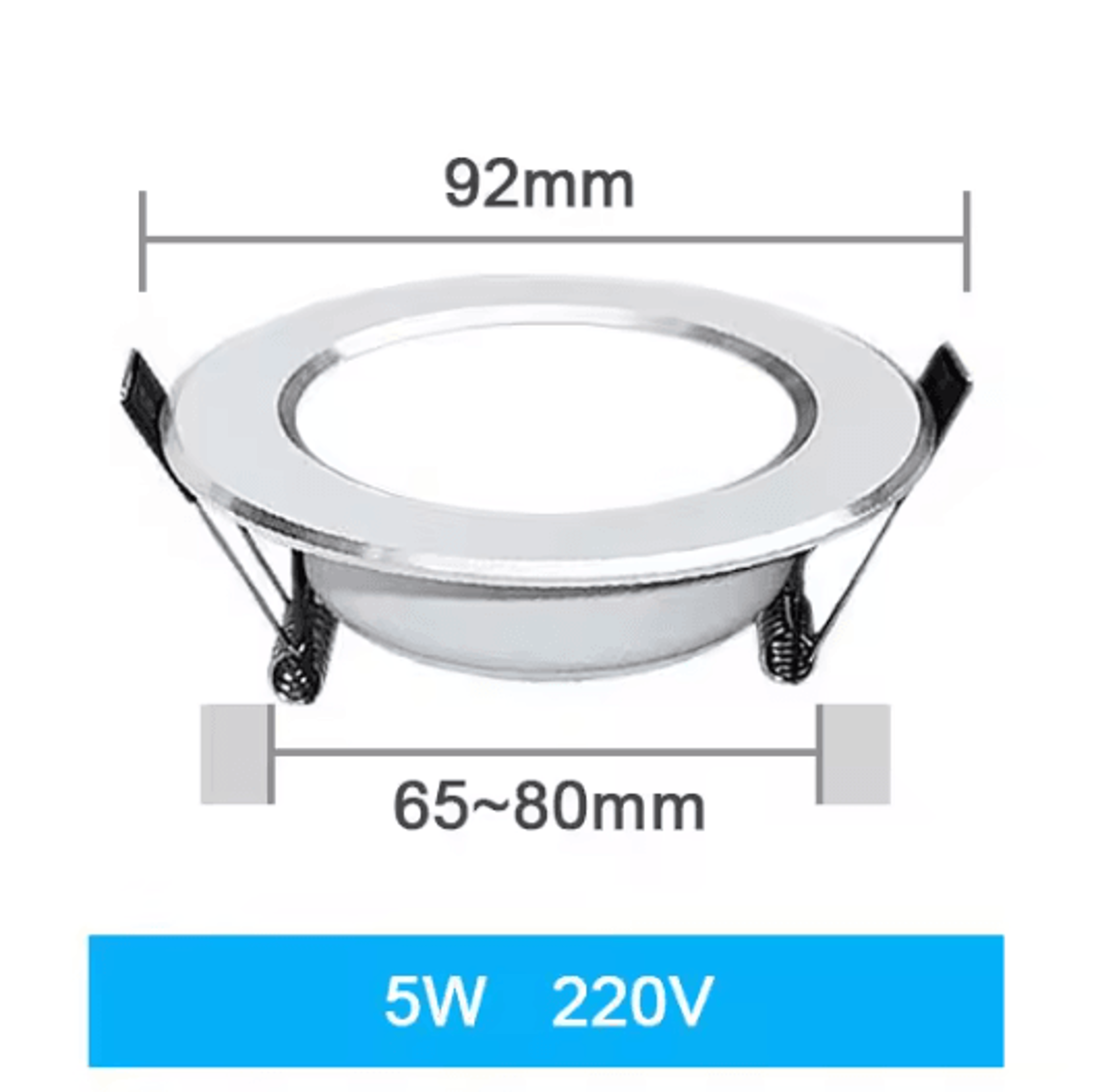 Round Recessed LED Ceiling Downlight 3W To 18W Indoor Spotlight For Bedroom Kitchen And Living Room 8