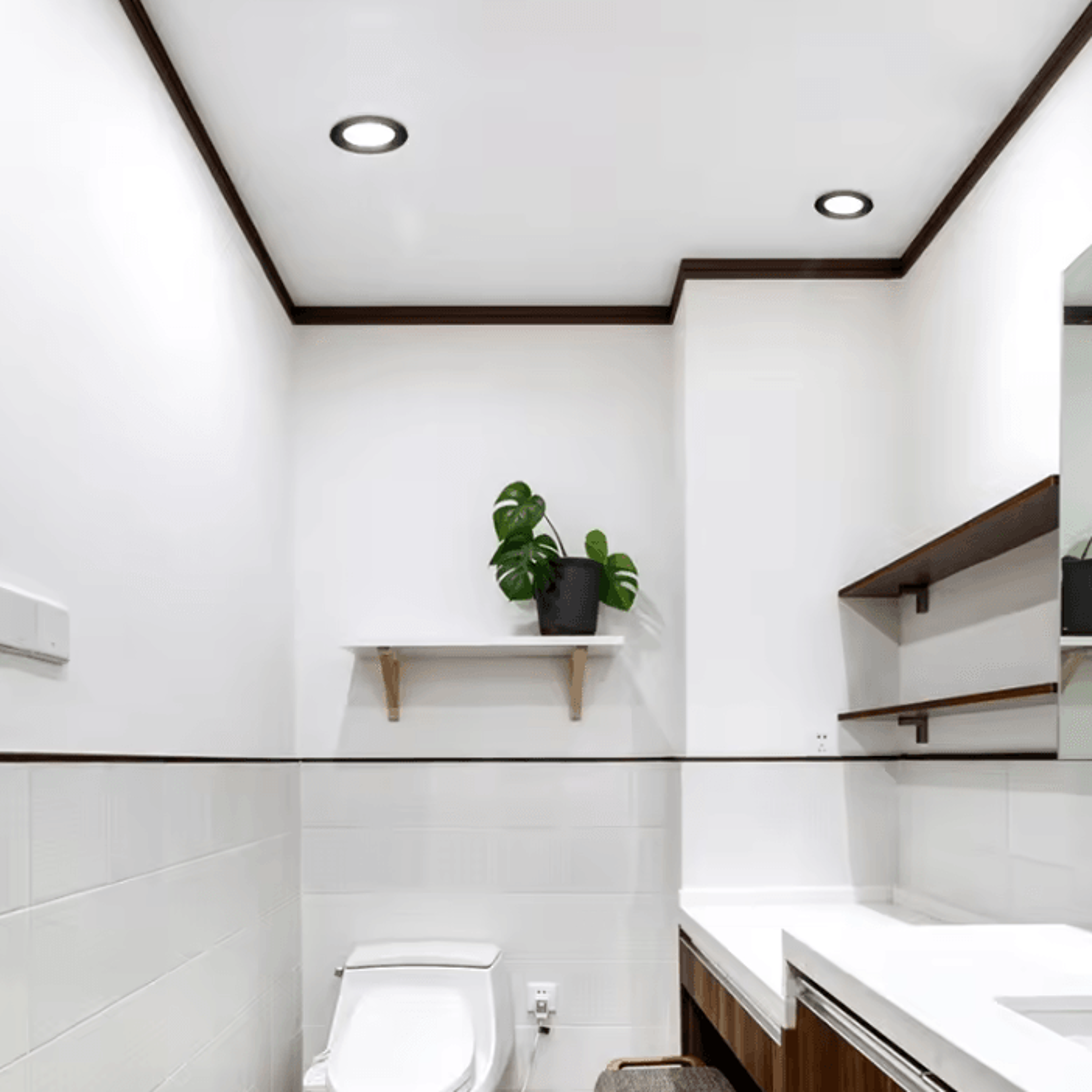 Black IP65 Waterproof LED Recessed Downlight 5W 9W 12W 15W 18W Ceiling Spotlight For Bathroom And K 1