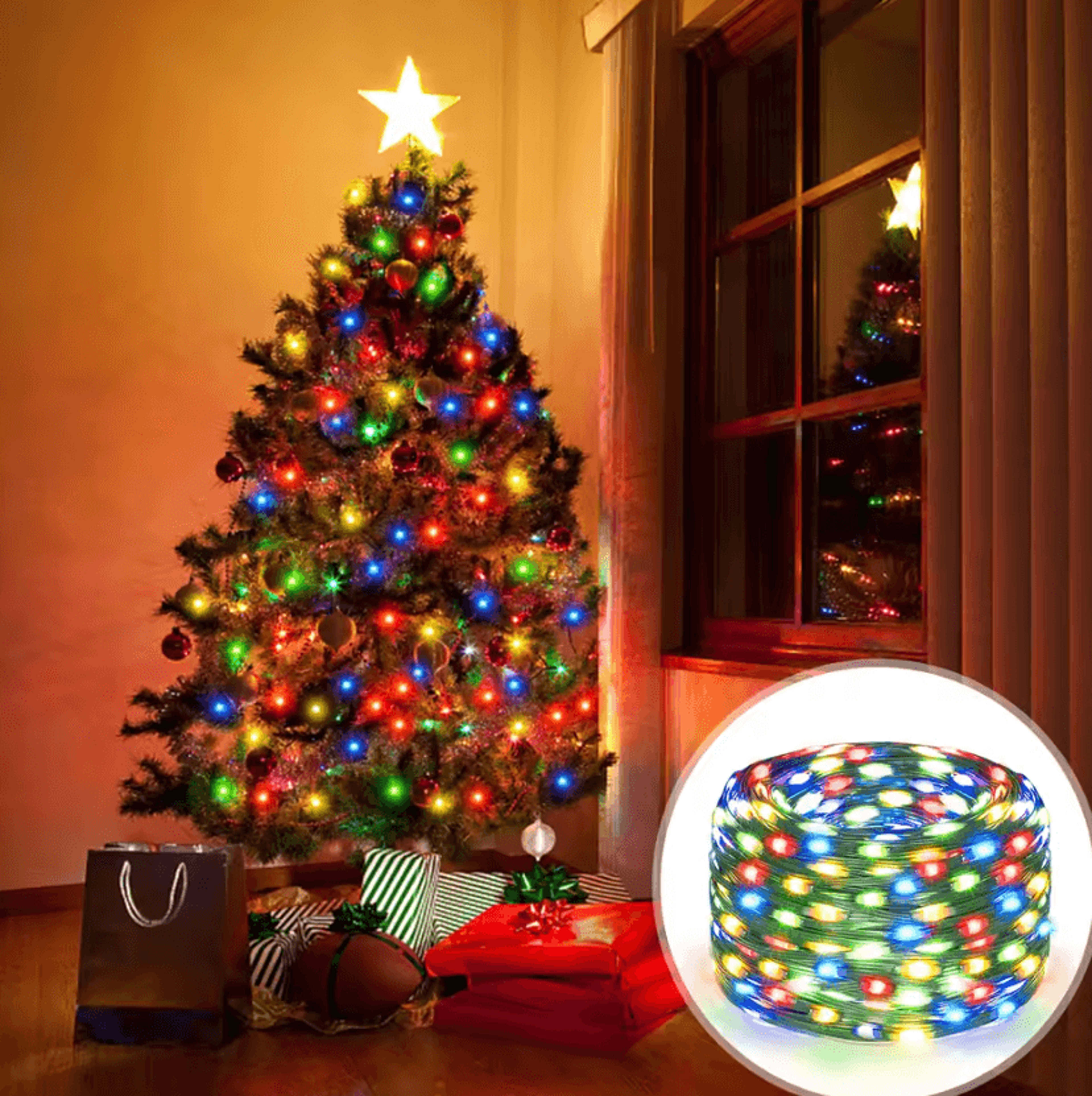 Outdoor Solar Festoon String Lights 50M 100M Waterproof LED Fairy Garland For Garden Patio And Part 1