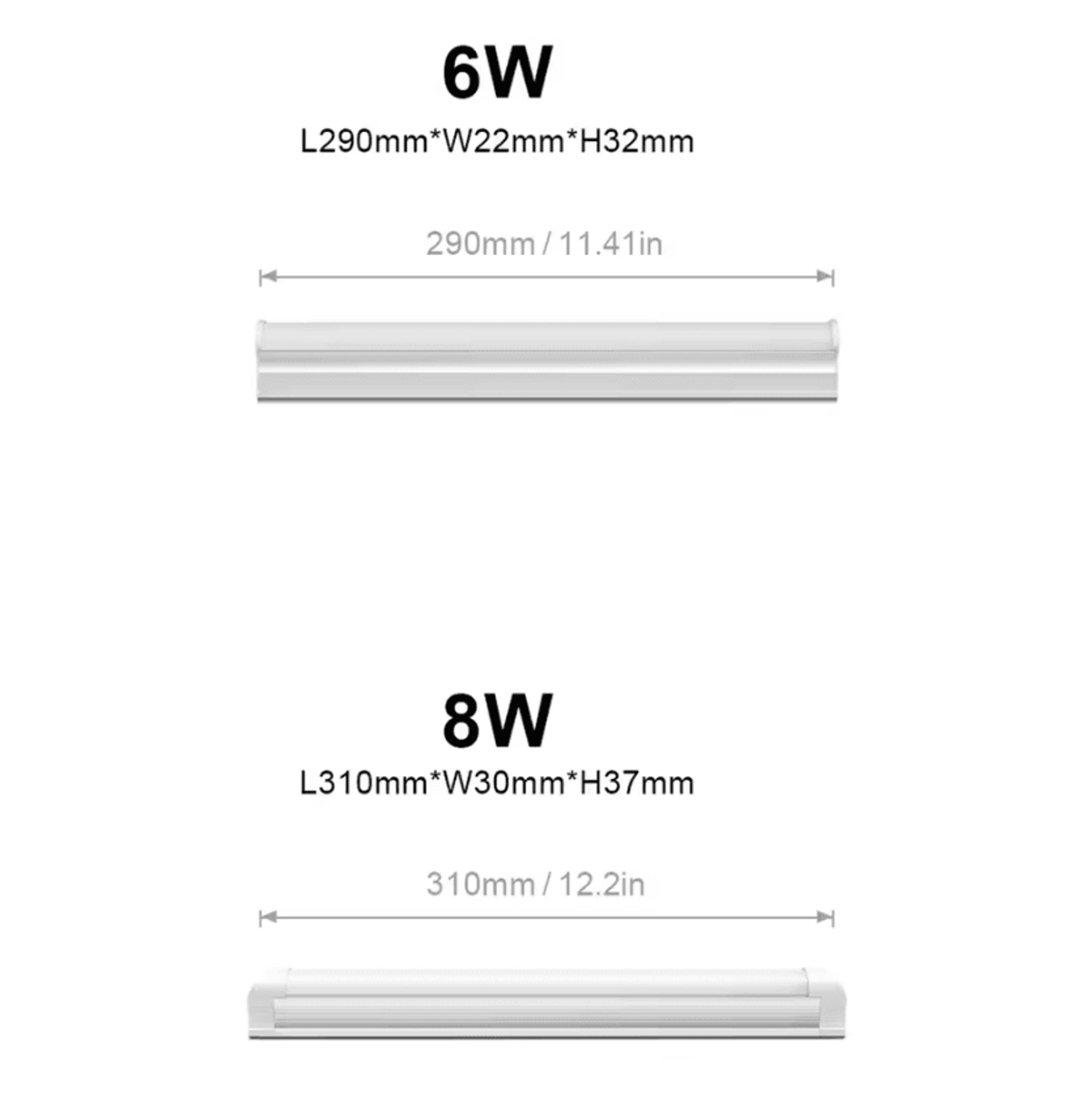 T5 T8 LED Tube Light Bar 6W 8W 29CM 30CM 110V 220V Kitchen Under Cabinet Lamp With EU US Switch Cab 1