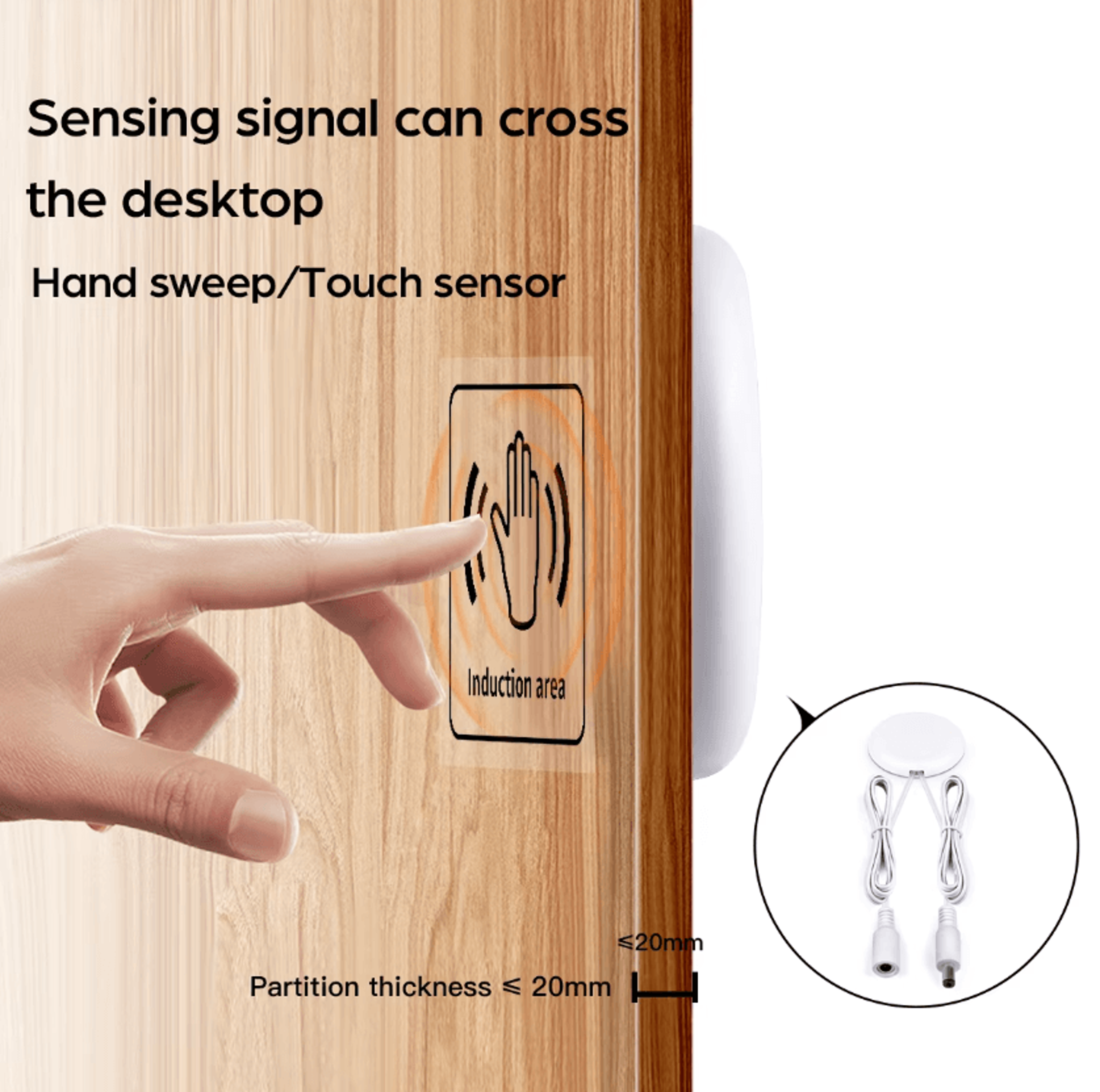 12V24V Hidden Touch LED Dimmer Switch Wood Panel Sensor Light Controller With DC 3P Dupont Connecti 2