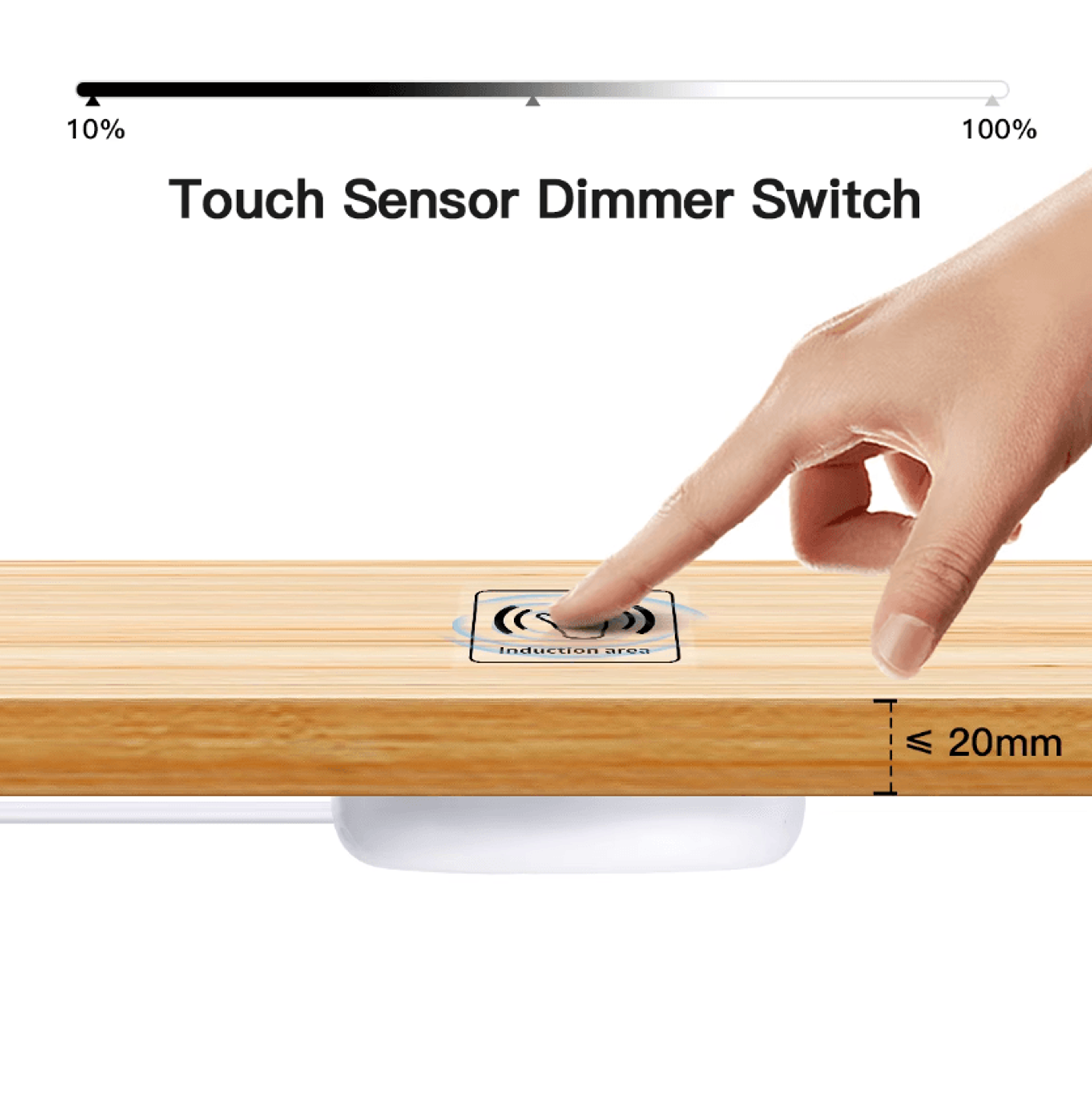 12V24V Hidden Touch LED Dimmer Switch Wood Panel Sensor Light Controller With DC 3P Dupont Connecti 0