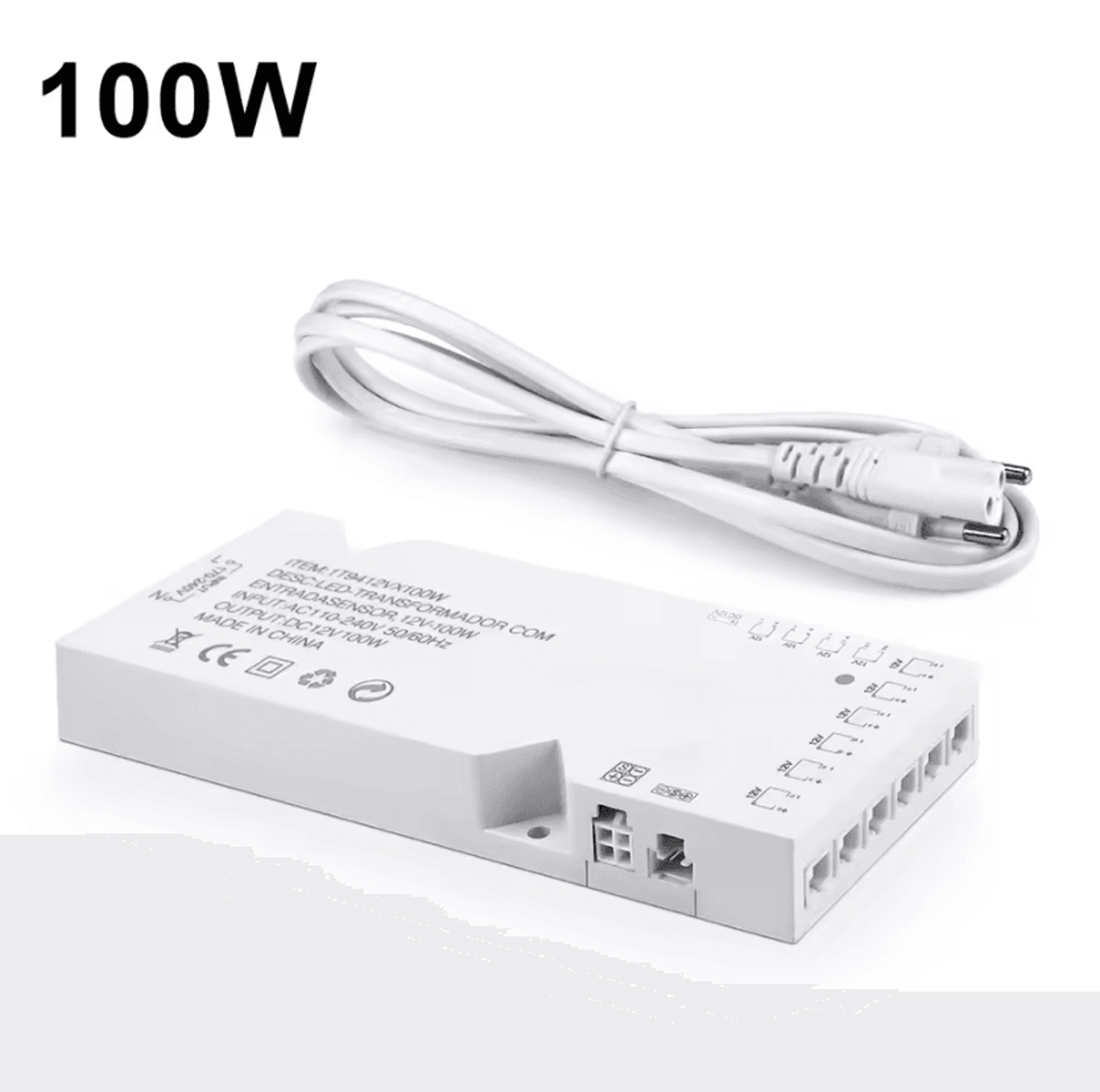 12V LED Cabinet Light Power Supply 18W 24W 36W 60W 100W AC110250V Transformer Driver With DuPont Co 7