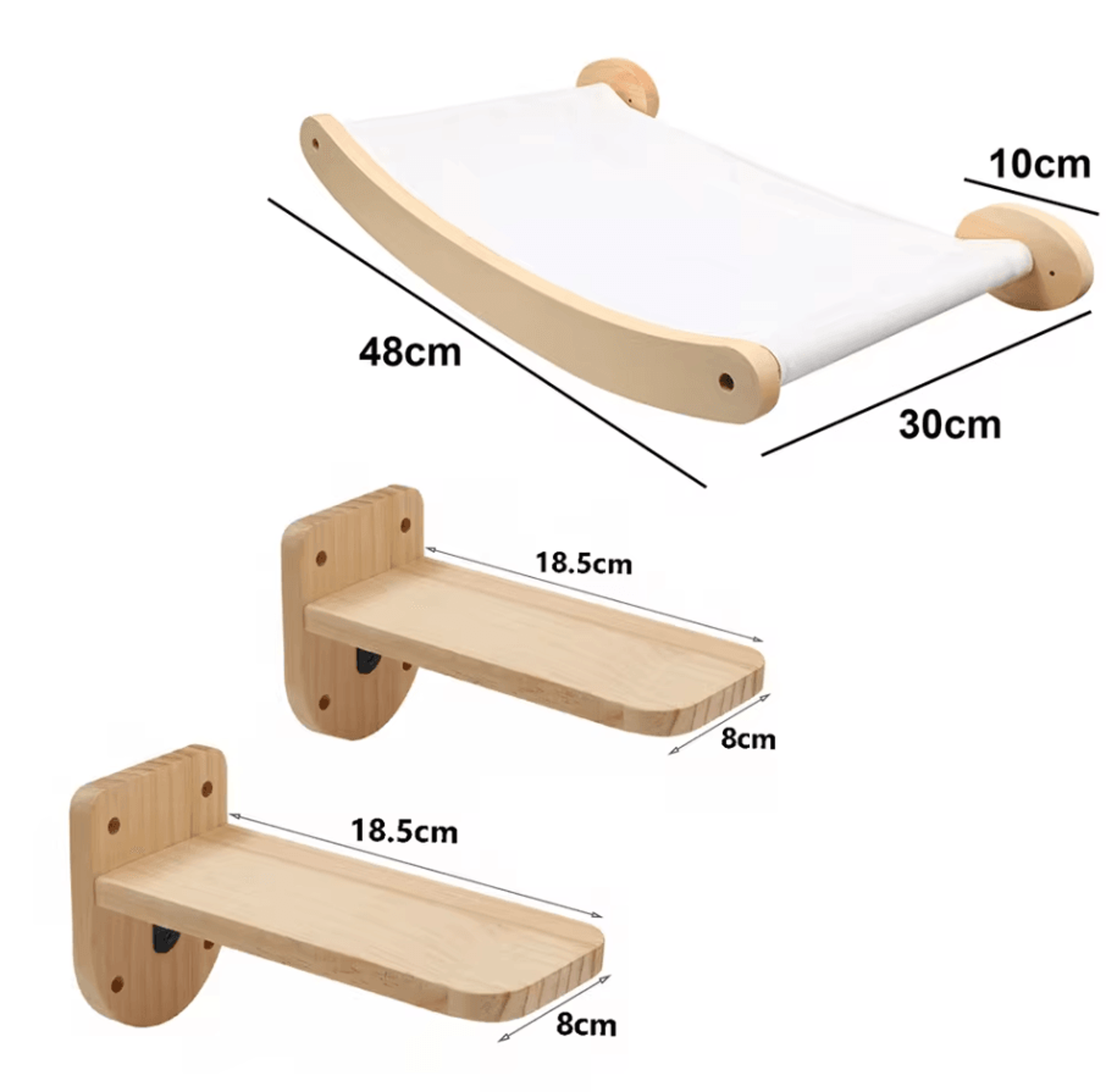 Wall Mounted Cat Bridge And Climbing Ladder With Sisal Scratcher For Indoor Cats 2