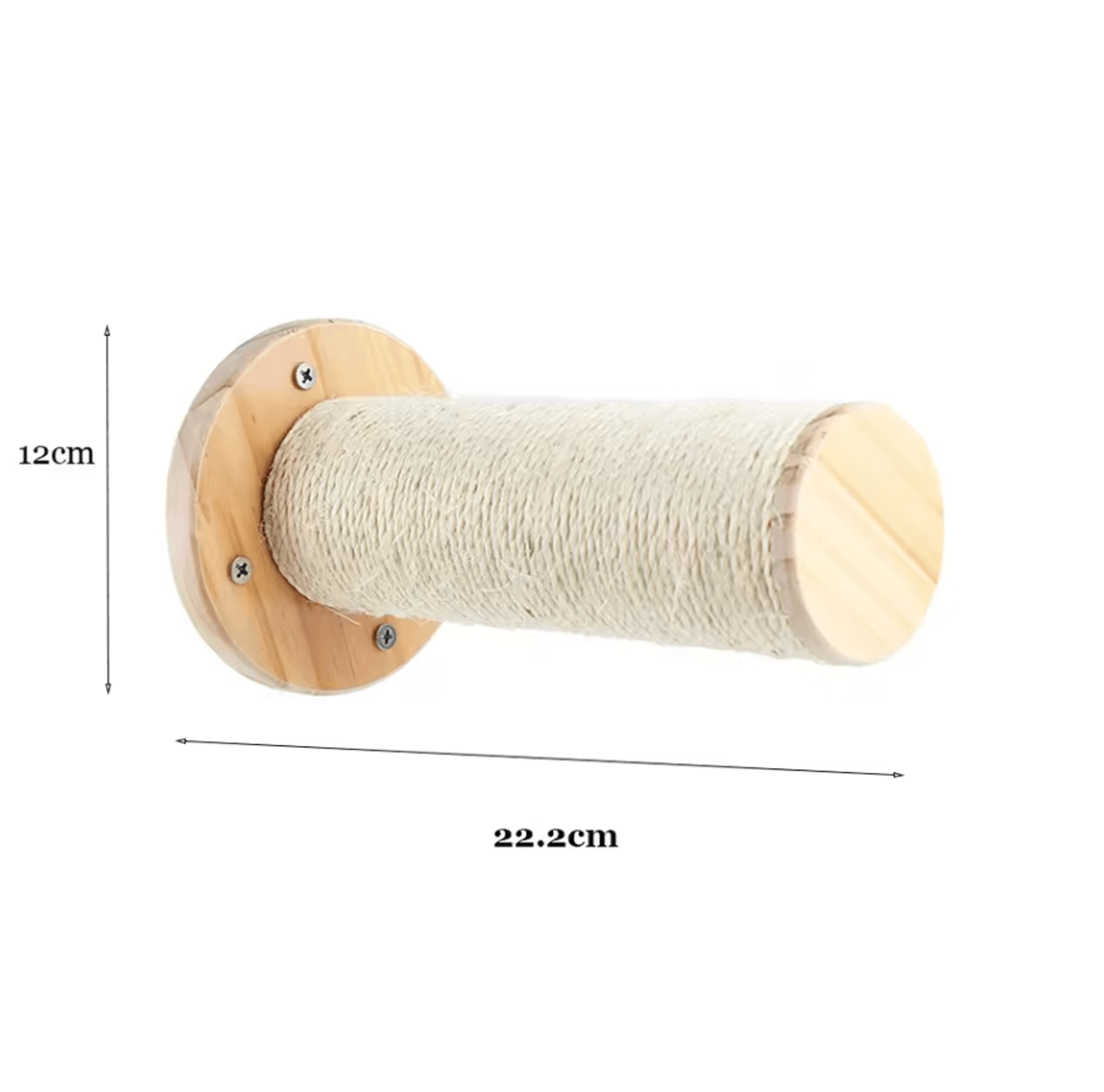 Wall Mounted Cat Hammock Bed With Wooden Shelf And Scratching Post For Indoor Cats 12