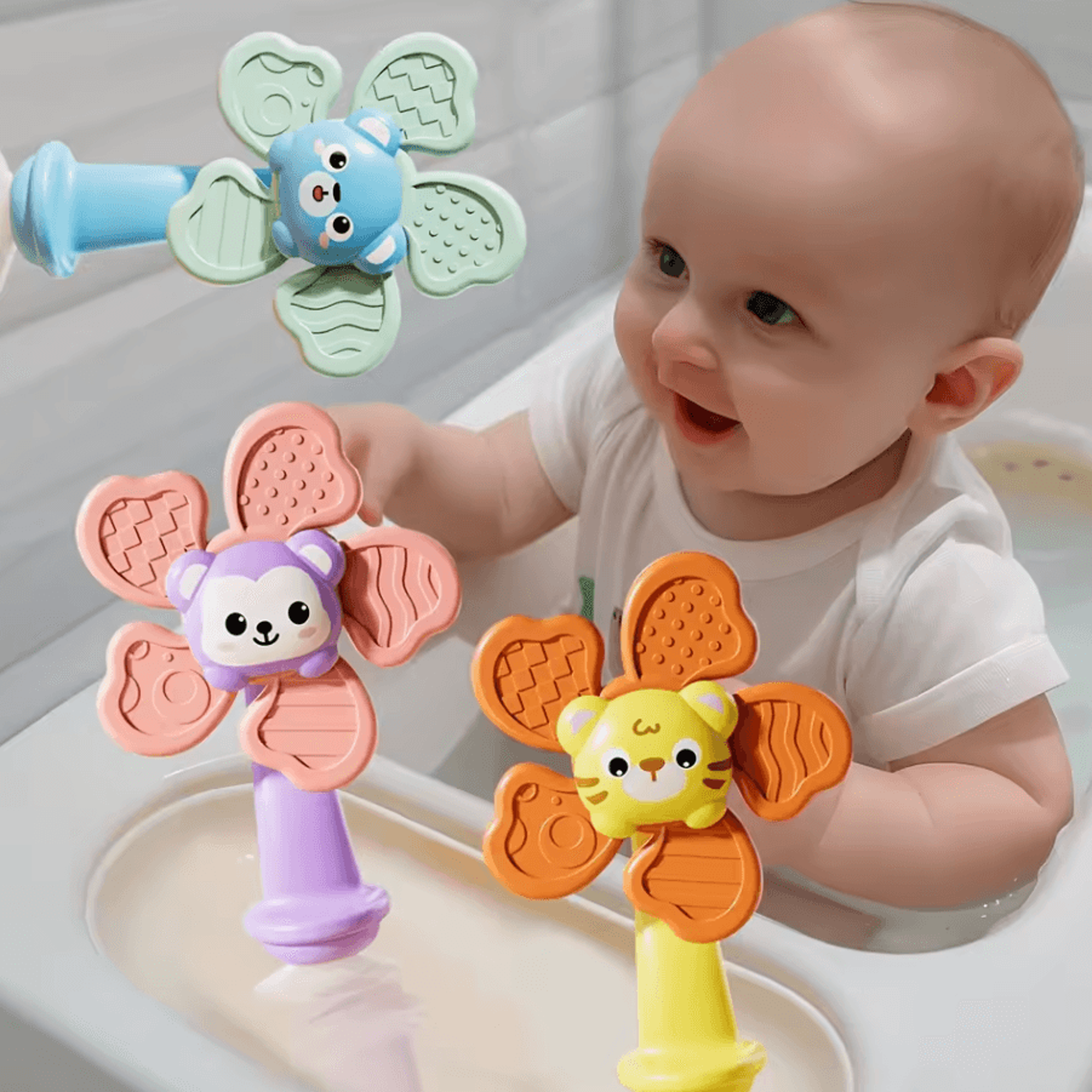 Baby Sensory Suction Spinner Toy Calming Fidget Toy For Infants And Toddlers 4