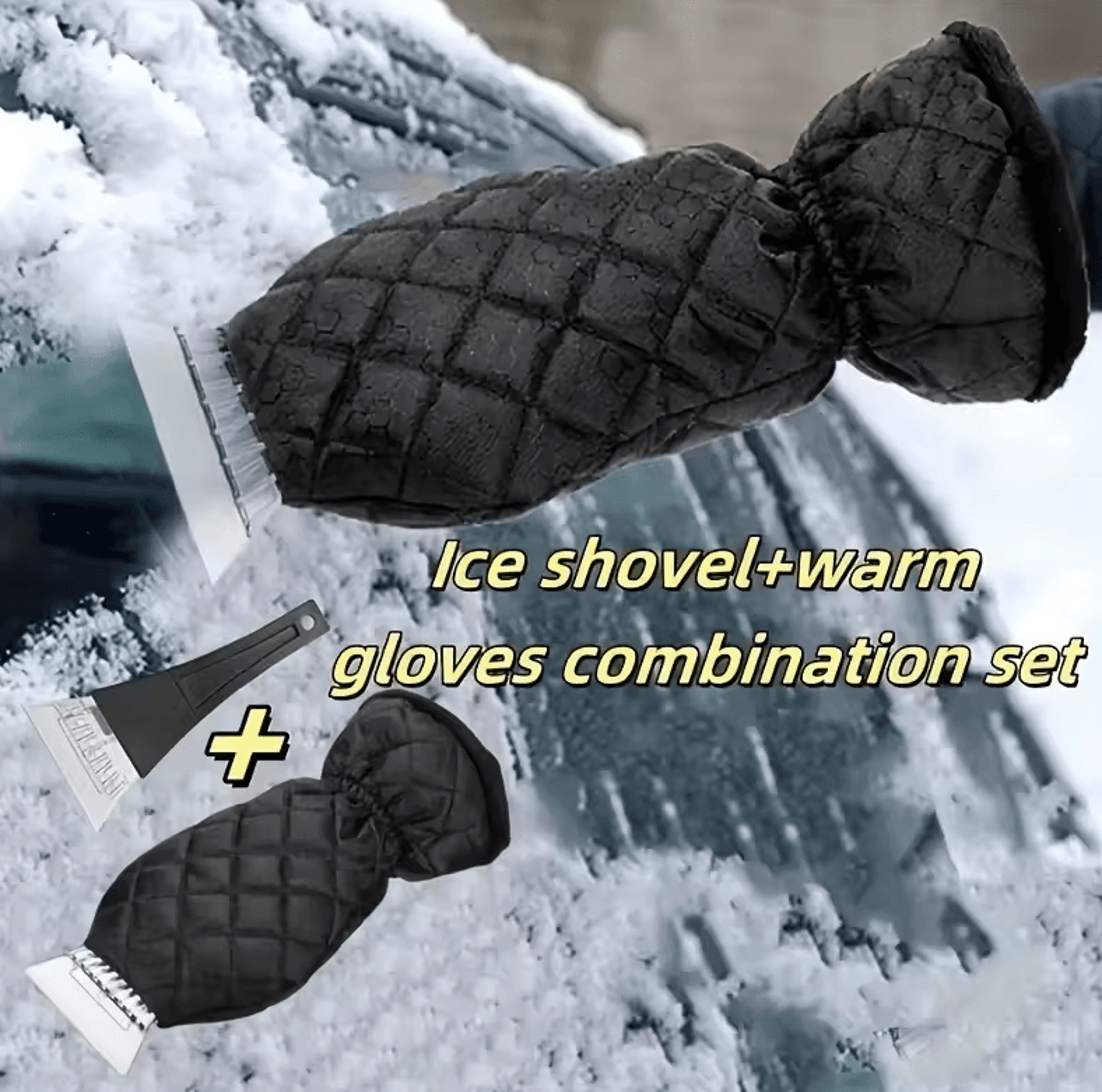 Heavy Duty Windproof Winter Car Ice Scraper And Snow Removal Tool With Reinforced Grip 0