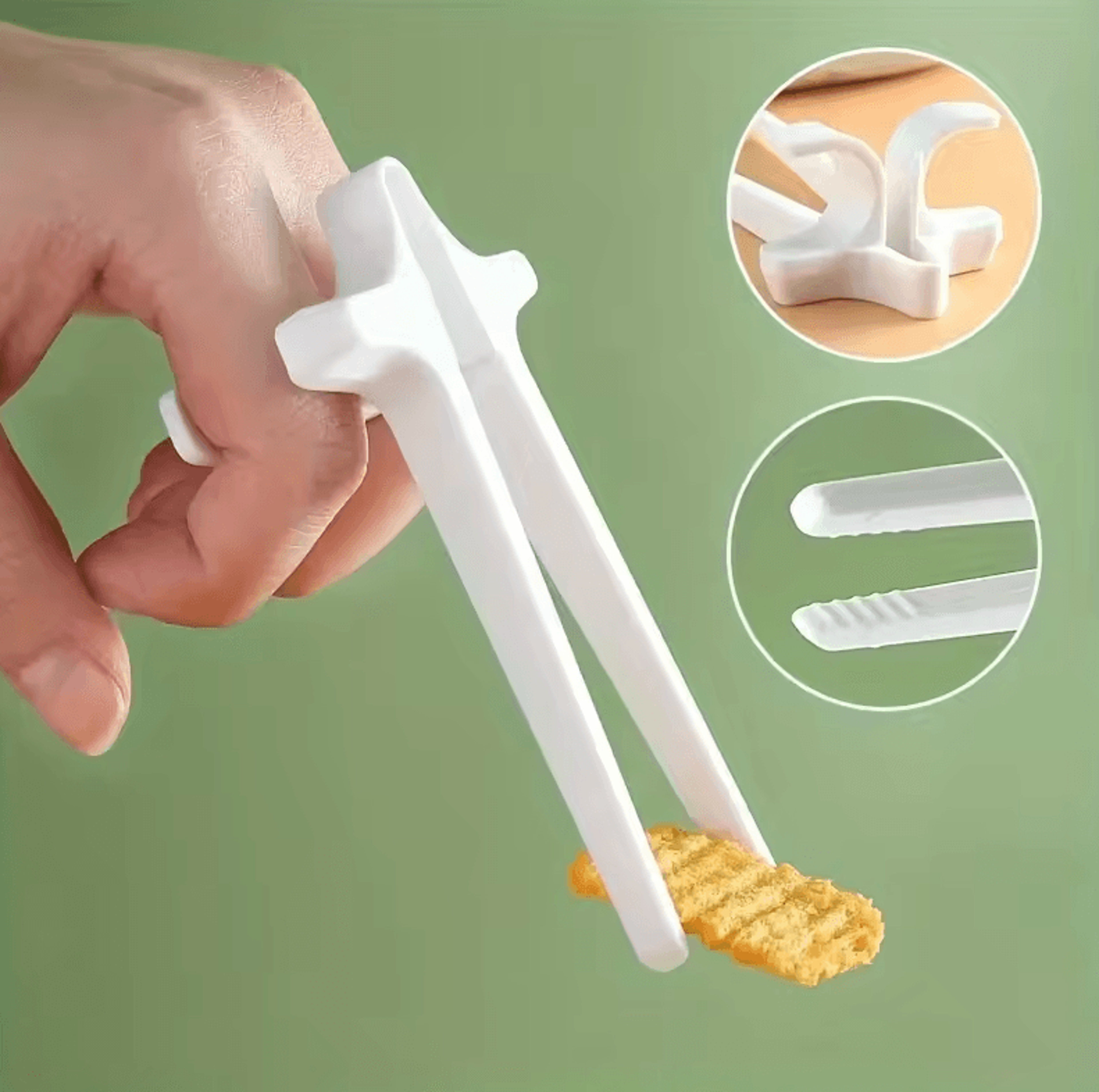 2pcs NonContact MultiFinger Food Gripper Clips Lazy Chopstick And Snack Eating Tool 0