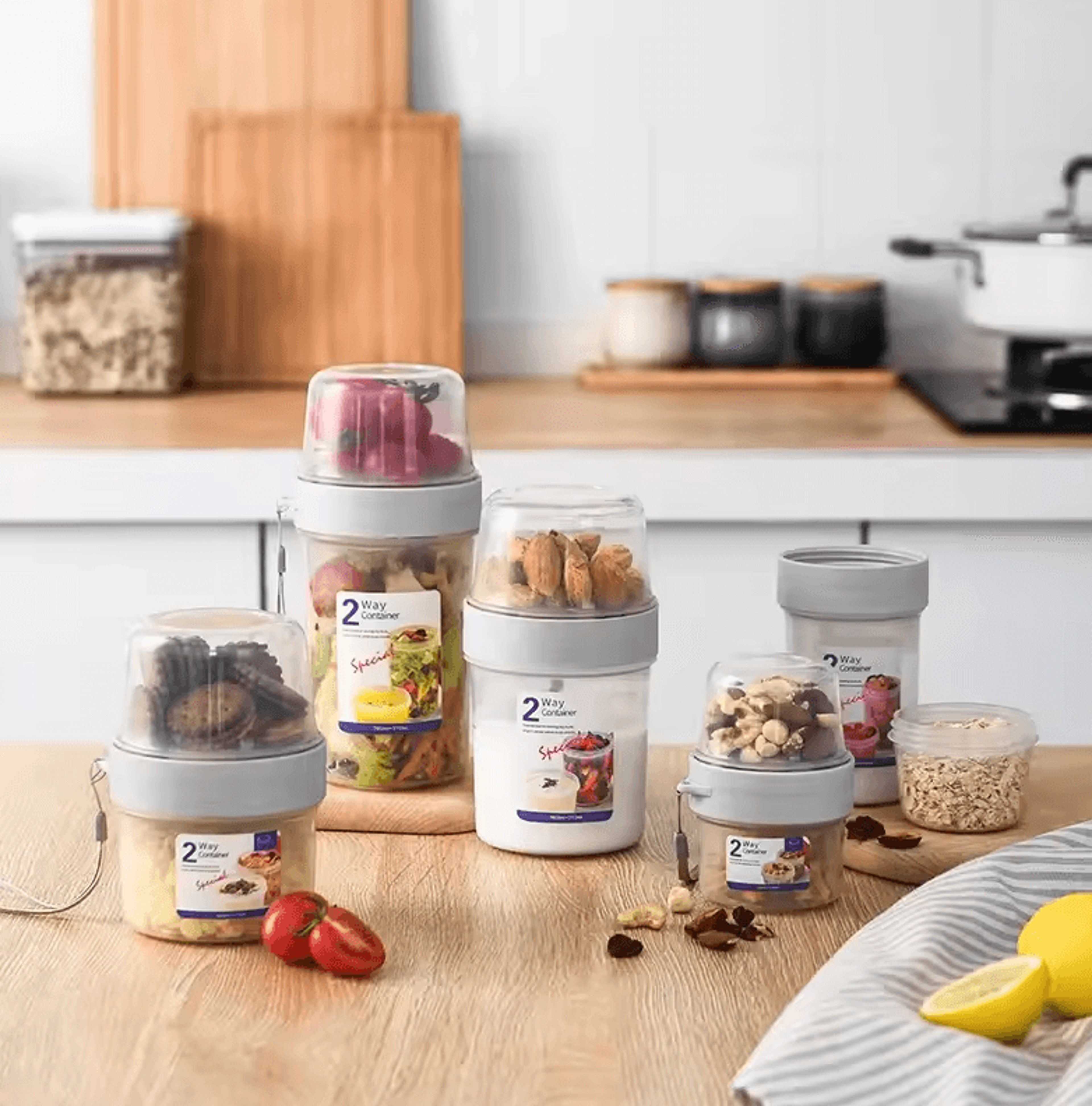 Sealed Breakfast Bowl  Meal Prep Container Set With Fork Sauce Cup Lid For Oatmeal Yogurt Salad 1