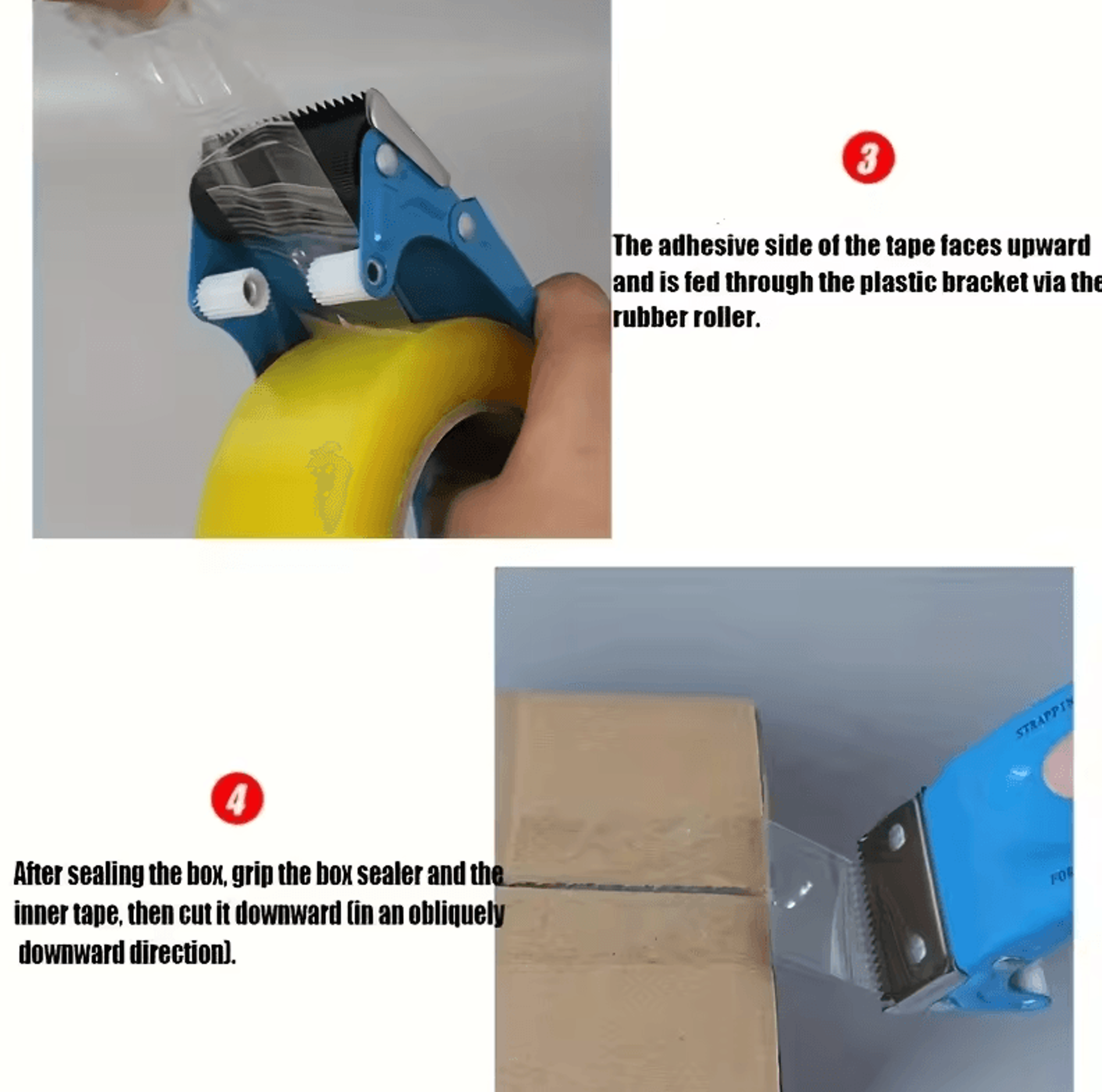 Heavy Duty Handheld Metal Packing Tape Dispenser With Cutter For 6cm Shipping Tape 3