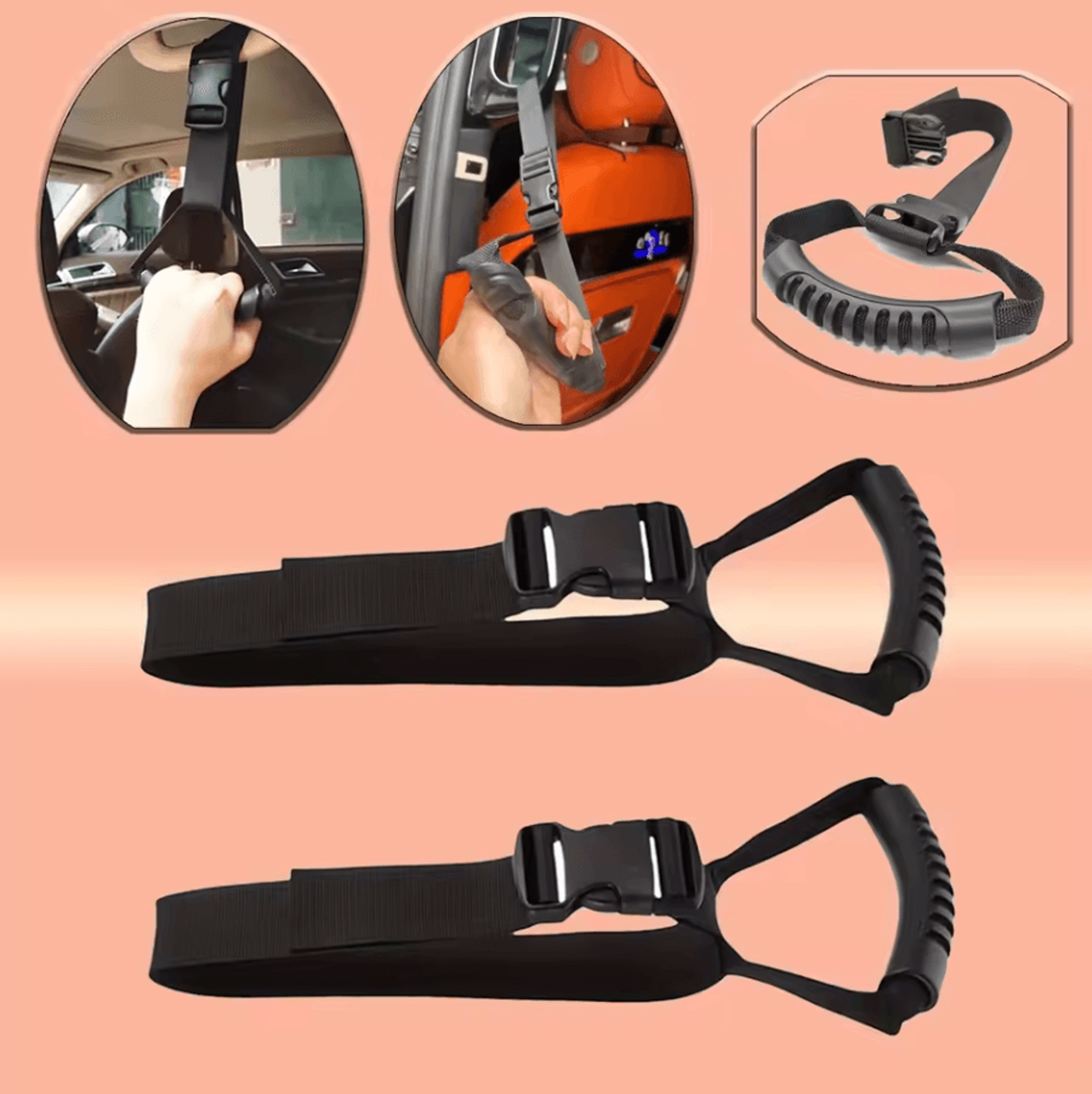 Adjustable Car Door Handle Assist Strap Ergonomic Grip For Elderly  Disabled 1