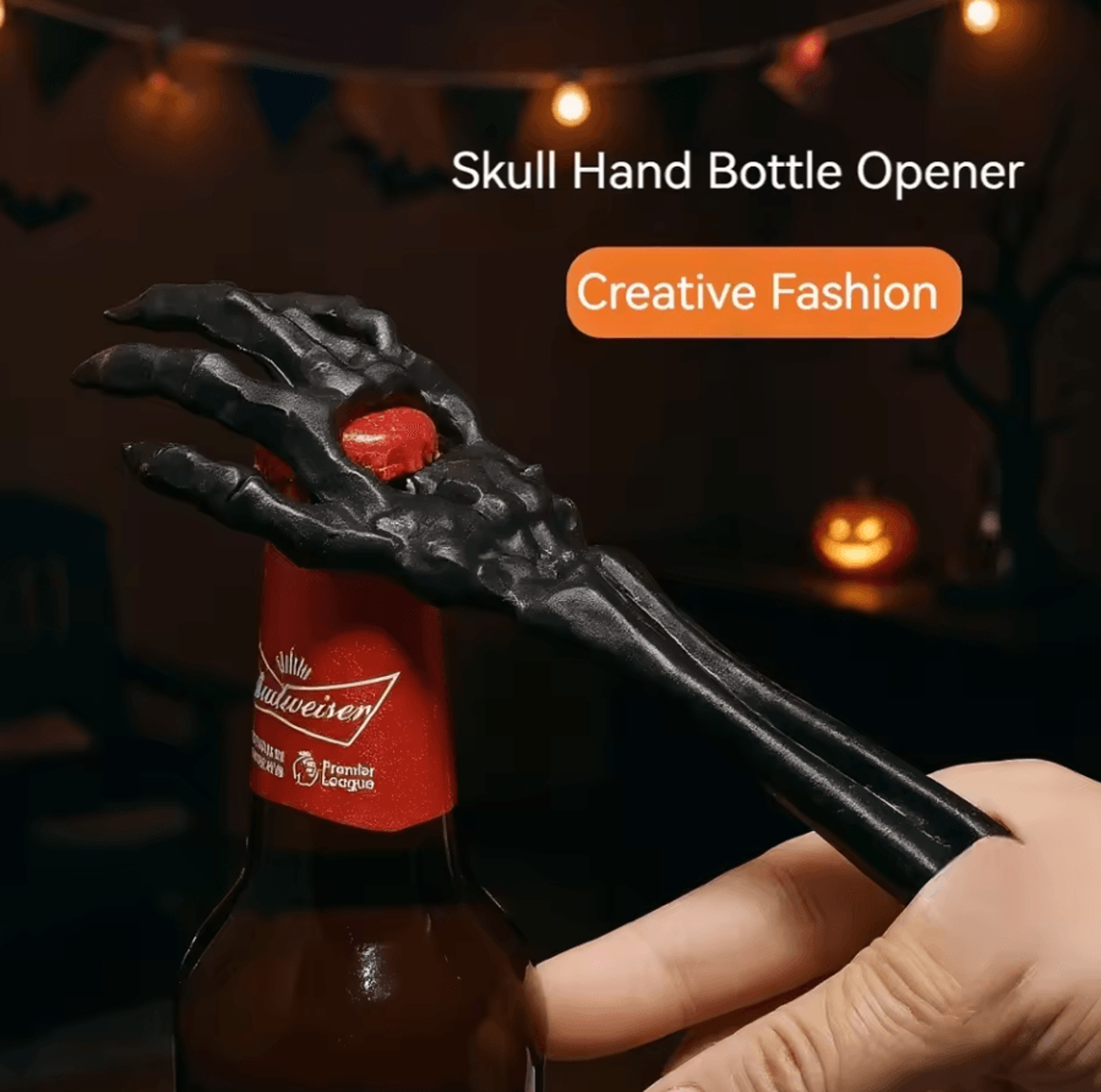 Skeleton Hand Cast Iron Bottle Opener Horror Themed Bar Accessories 0