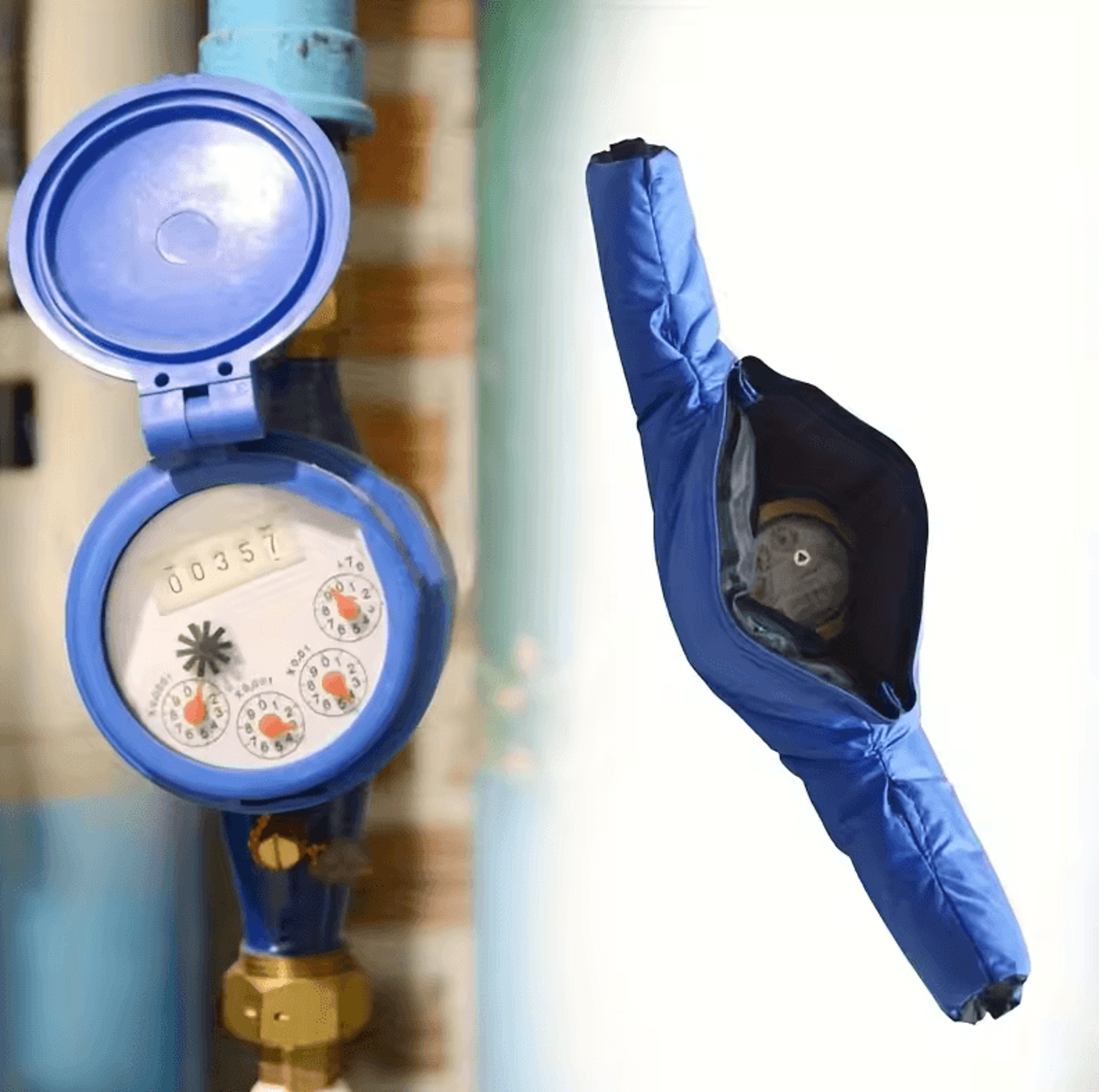 HeavyDuty Winter Water Meter Cover Insulated Pipe Protector DoubleSided Cold Resistant 2