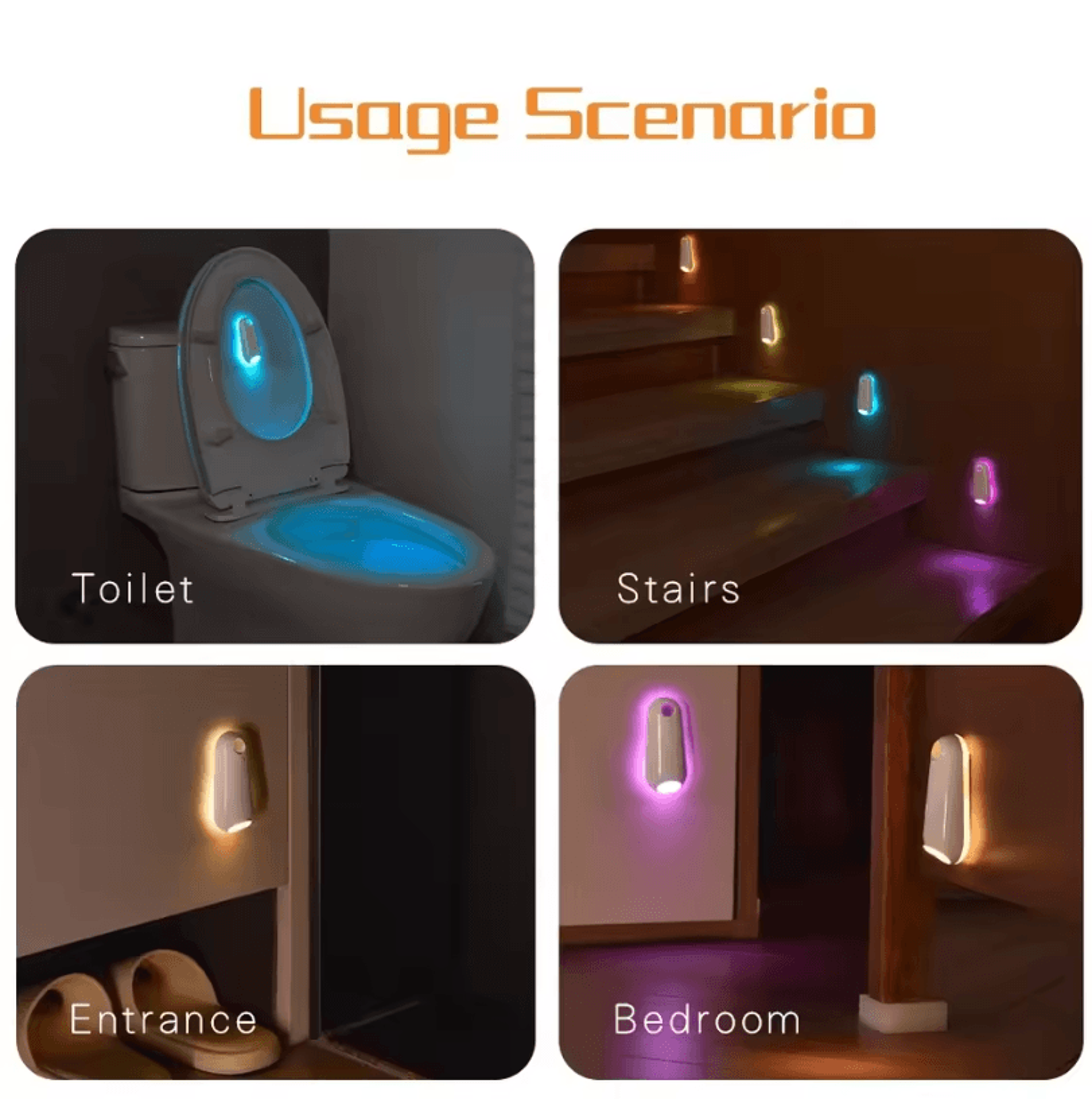 Motion Sensor Toilet Light RGB LED Toilet Bowl Night Light 1