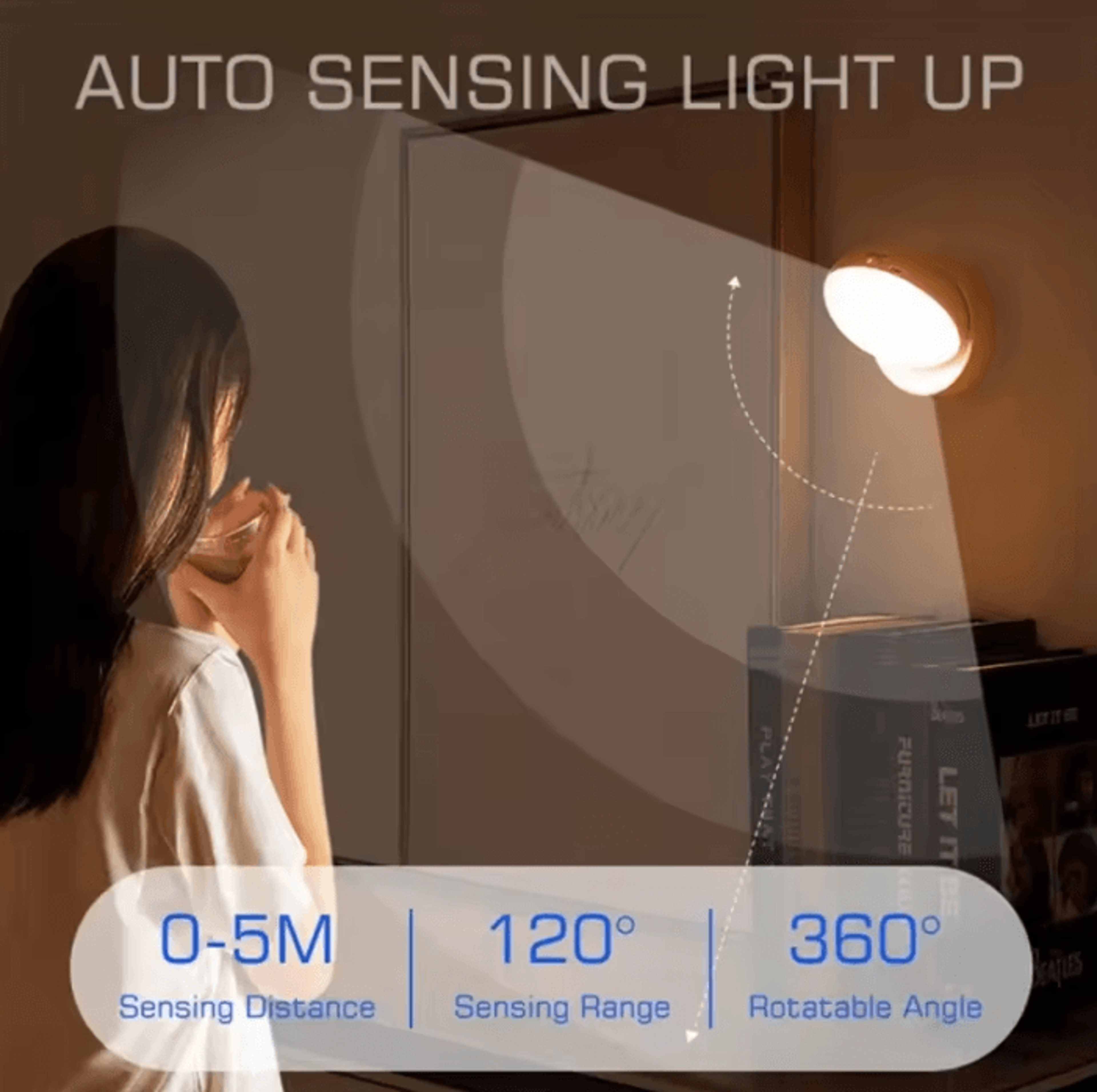 USB Motion Sensor Night Light  Intelligent Human Induction LED Lamp 4