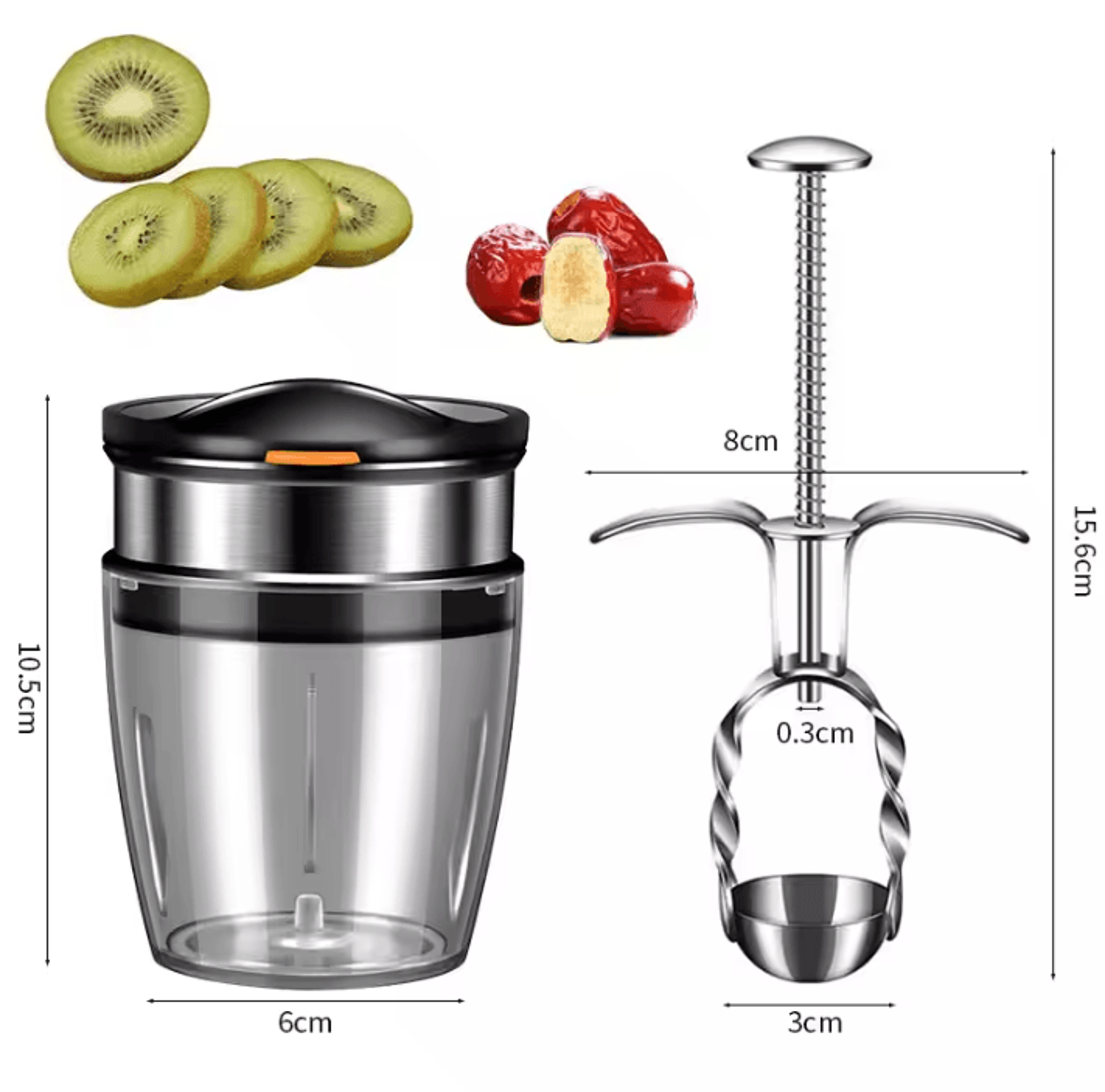 Stainless Steel Mini Fruit Slicer  MultiFruit  Egg Cutter Kitchen Gadget 5
