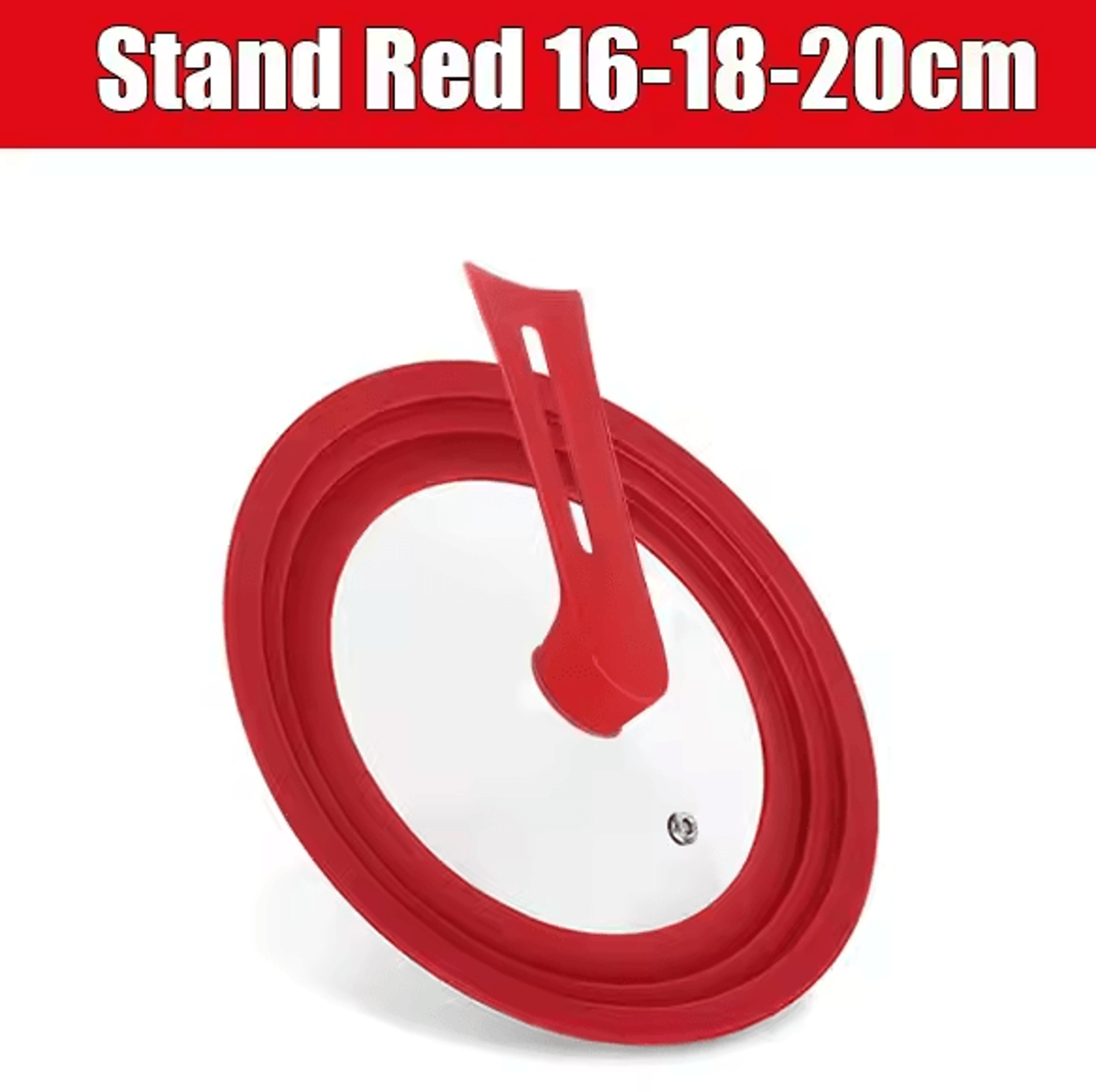 Universal Silicone Pan Lid  Tempered Glass Cookware Cover With Standing Handle 9