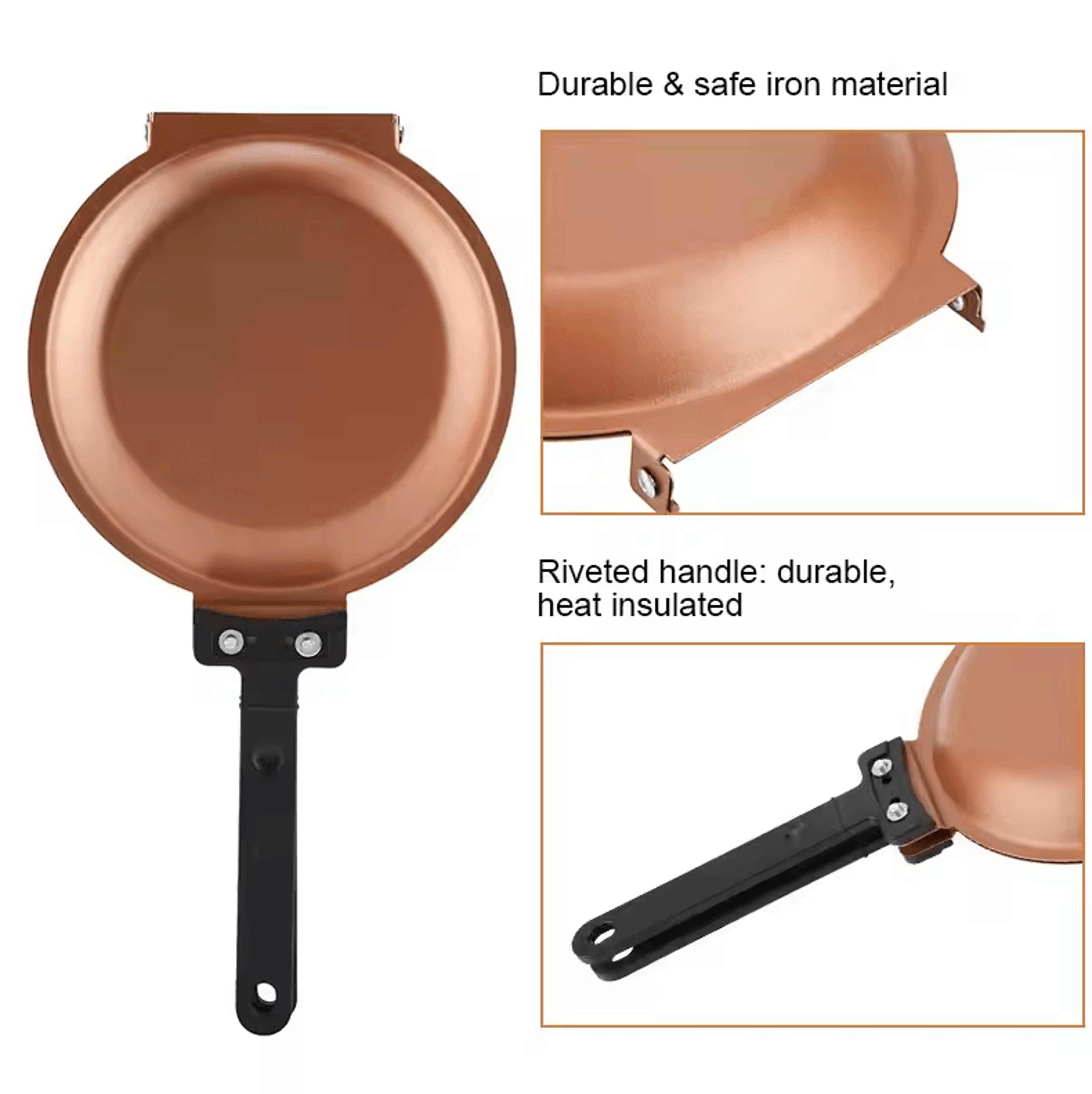 Double Side Pancake Pan  NonStick Ceramic Flip Frying Pan For Eggs  Pancakes 1